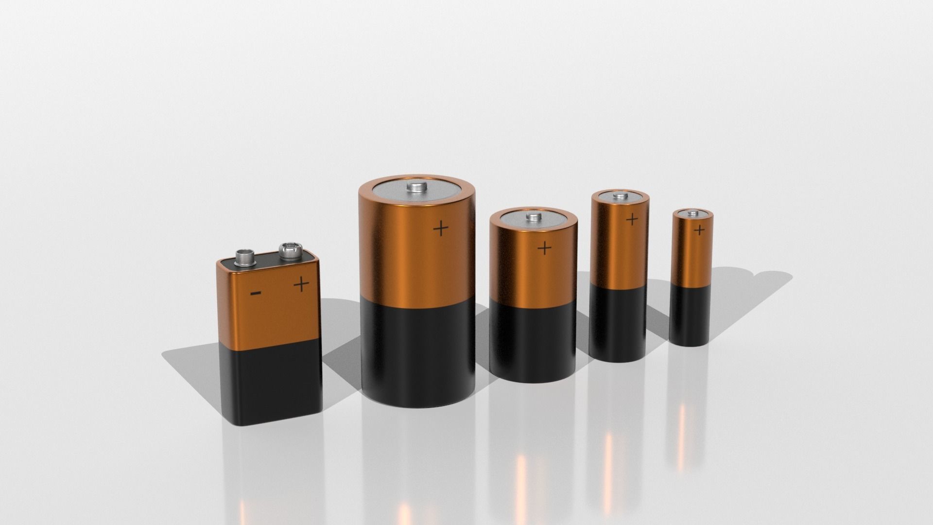 Battery  Low-poly 3D model_2
