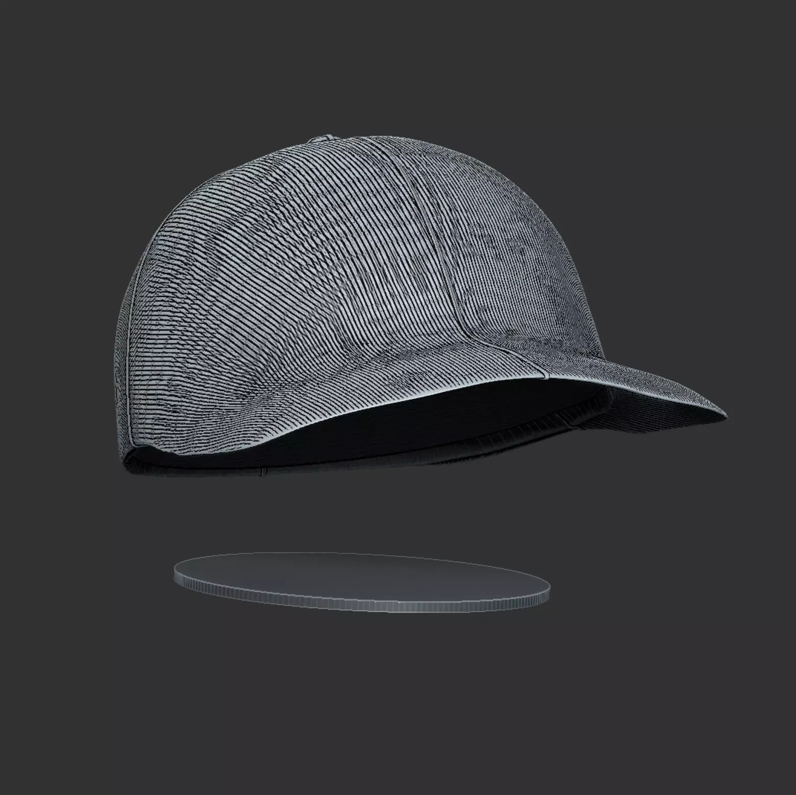 Baseball Cap as headgear for the Skull stand and wall lamps 3D print model