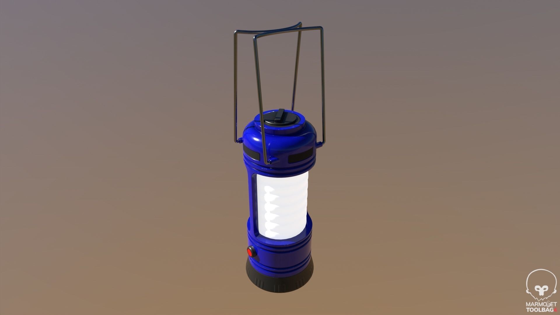 Camping Lantern Low-poly 3D model_3