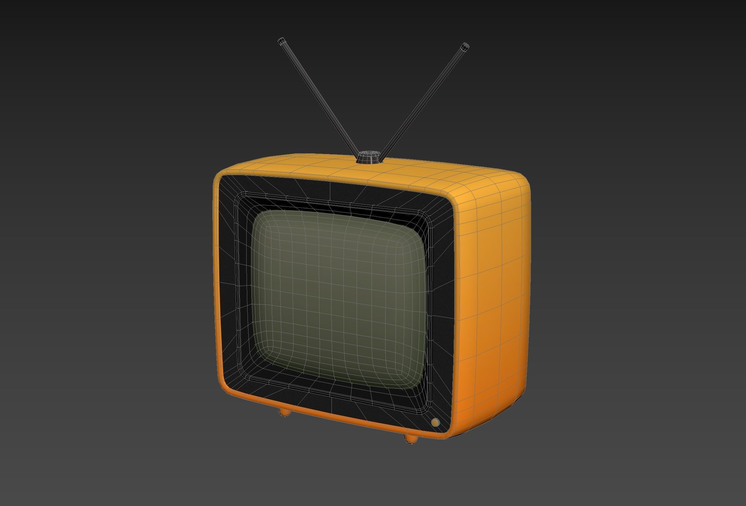 Cartoon TV 3D model_12