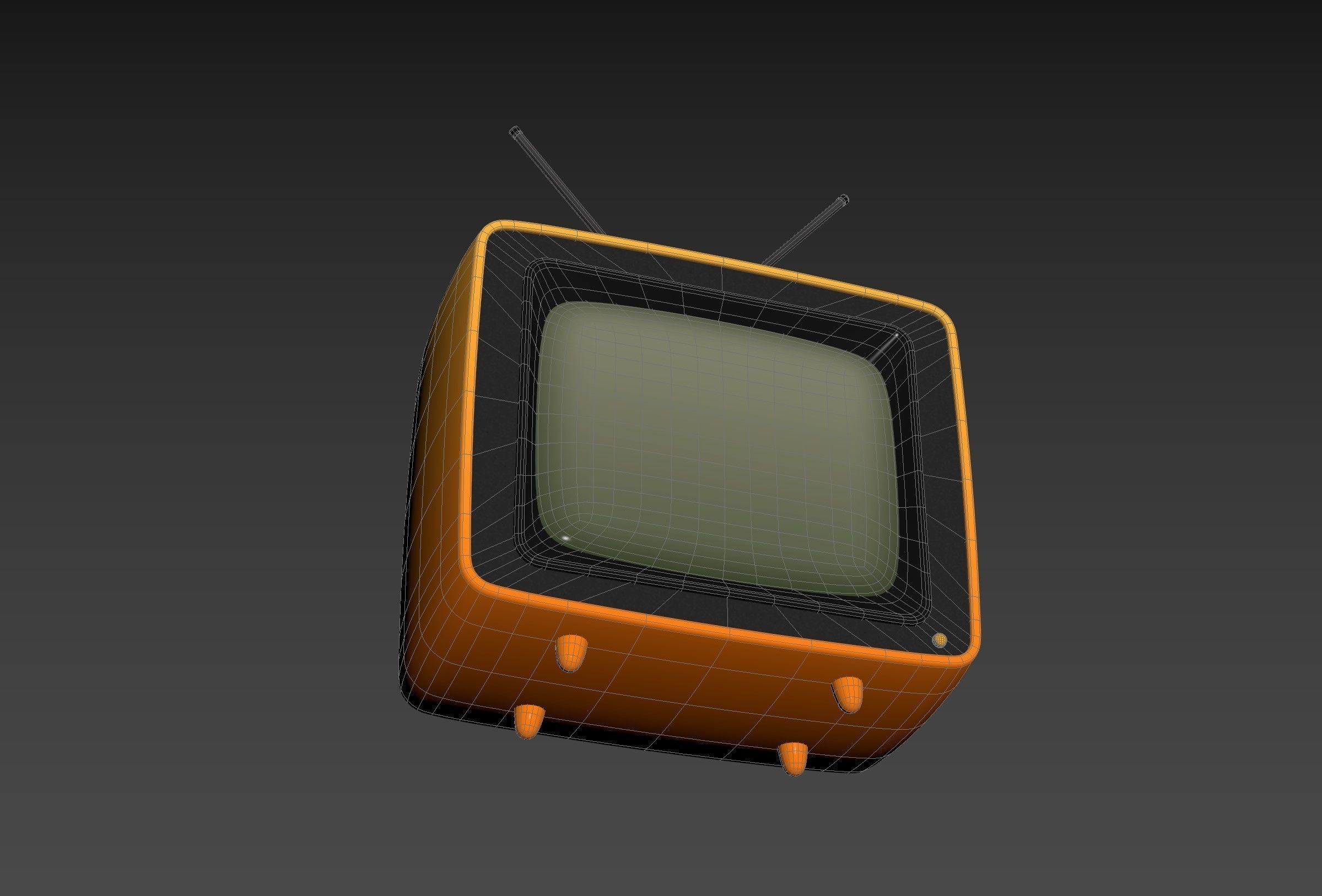 Cartoon TV 3D model_15