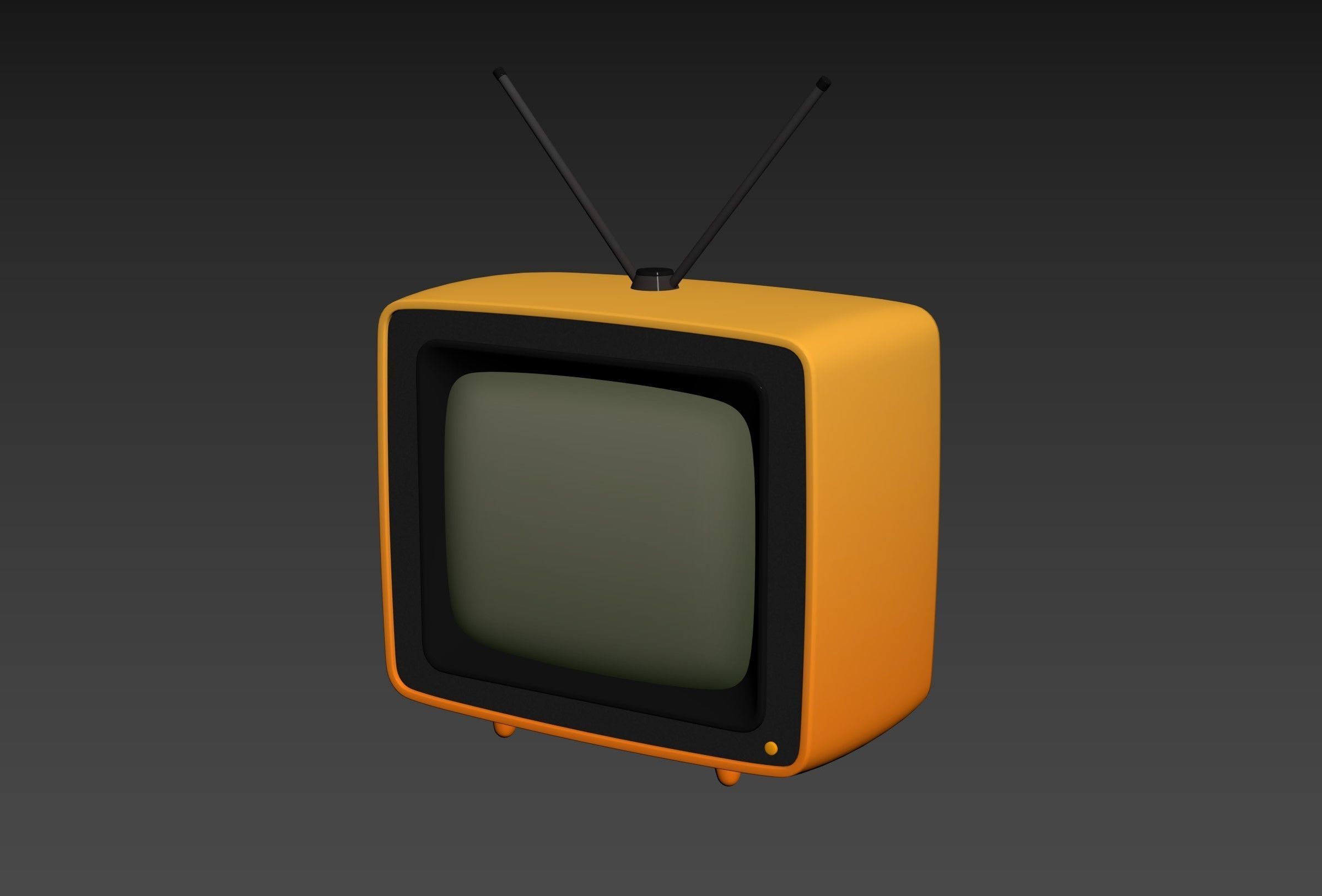 Cartoon TV 3D model_11