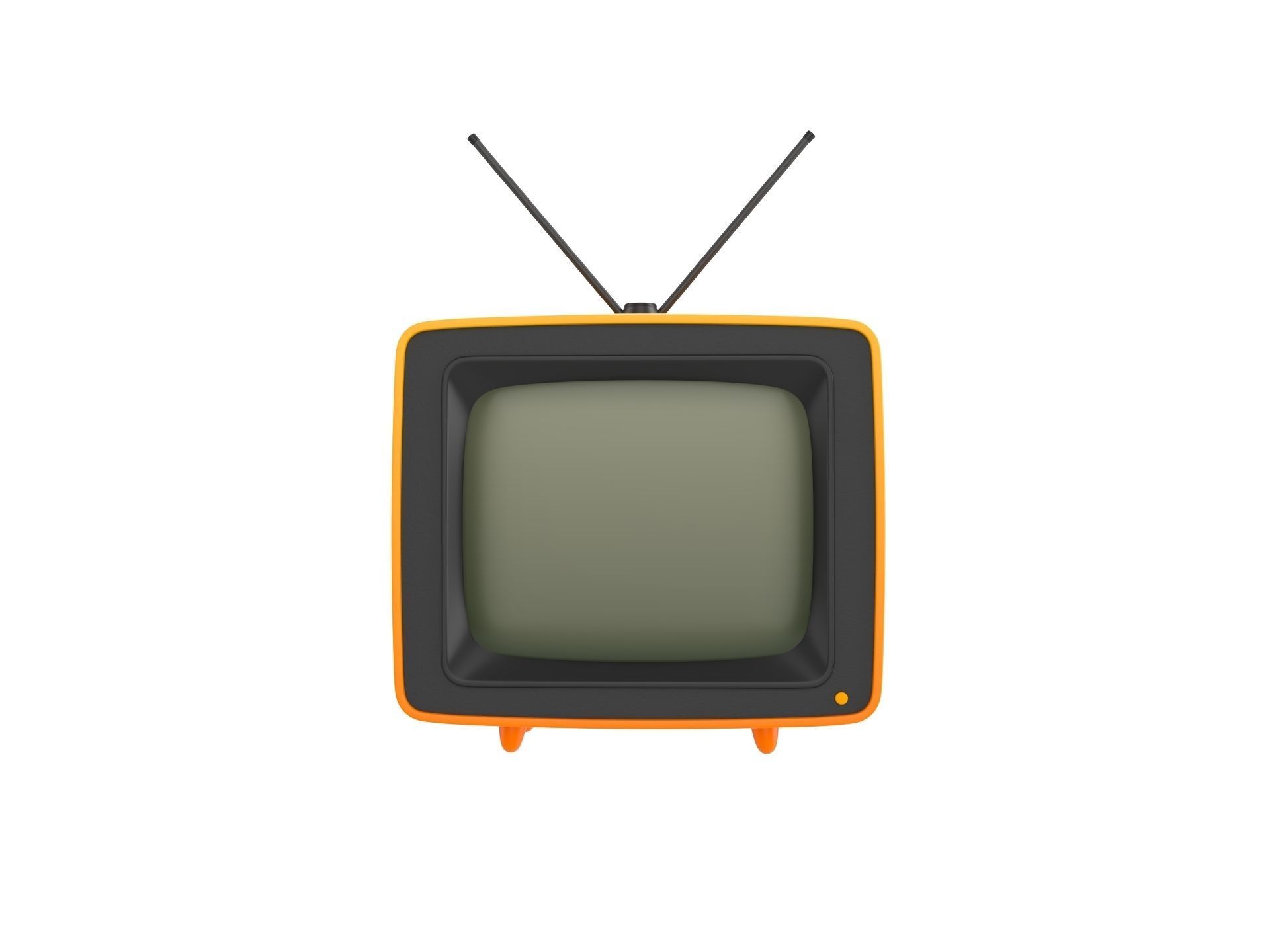 Cartoon TV 3D model_1