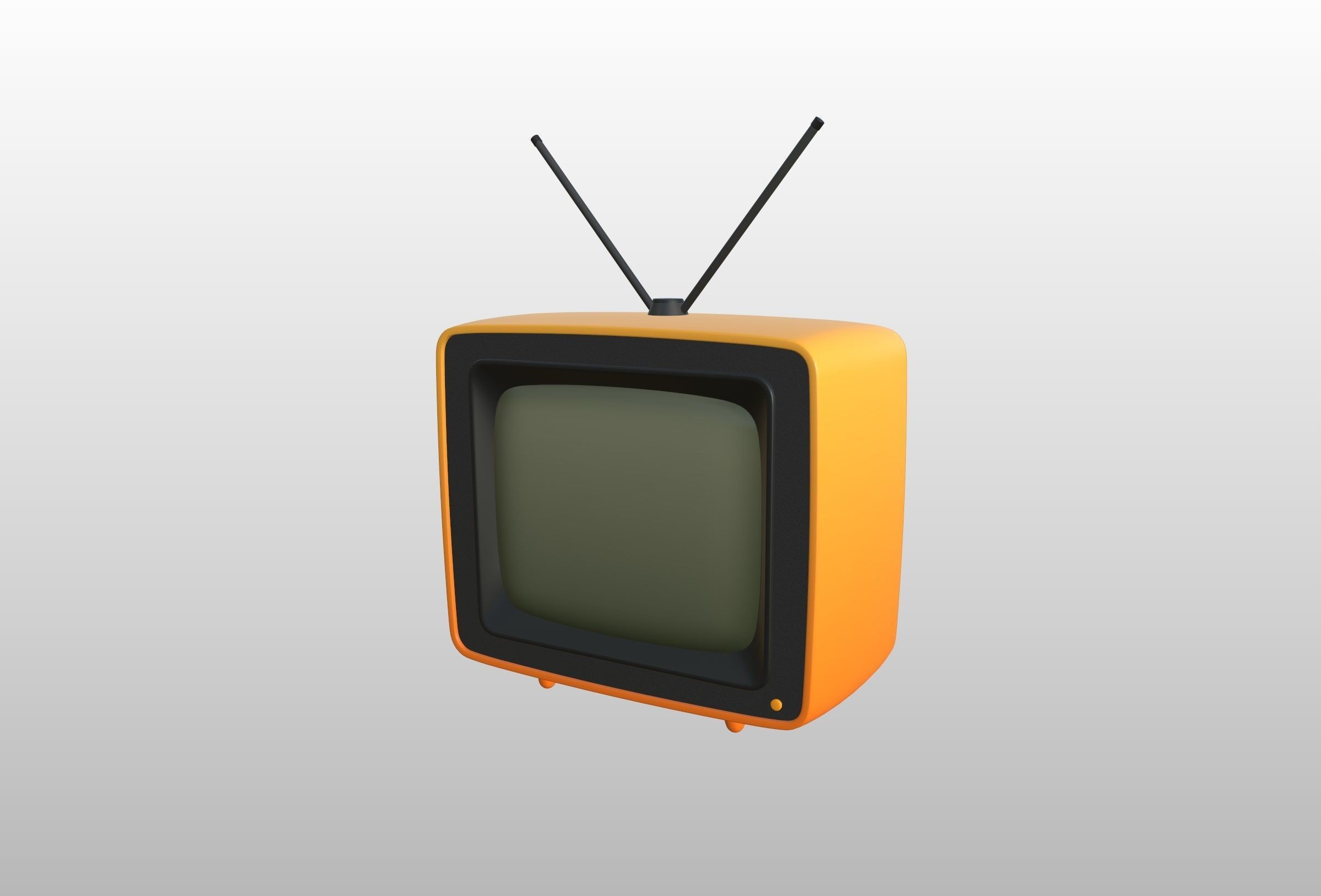 Cartoon TV 3D model_10