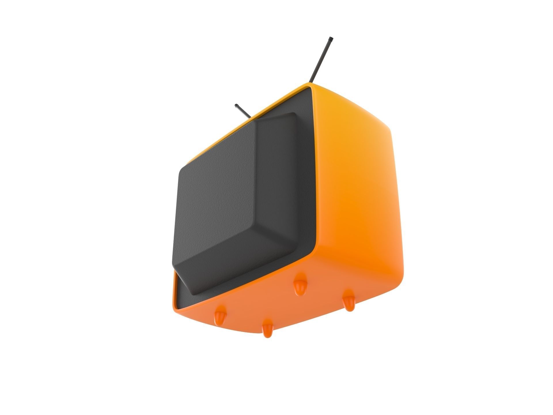 Cartoon TV 3D model_4