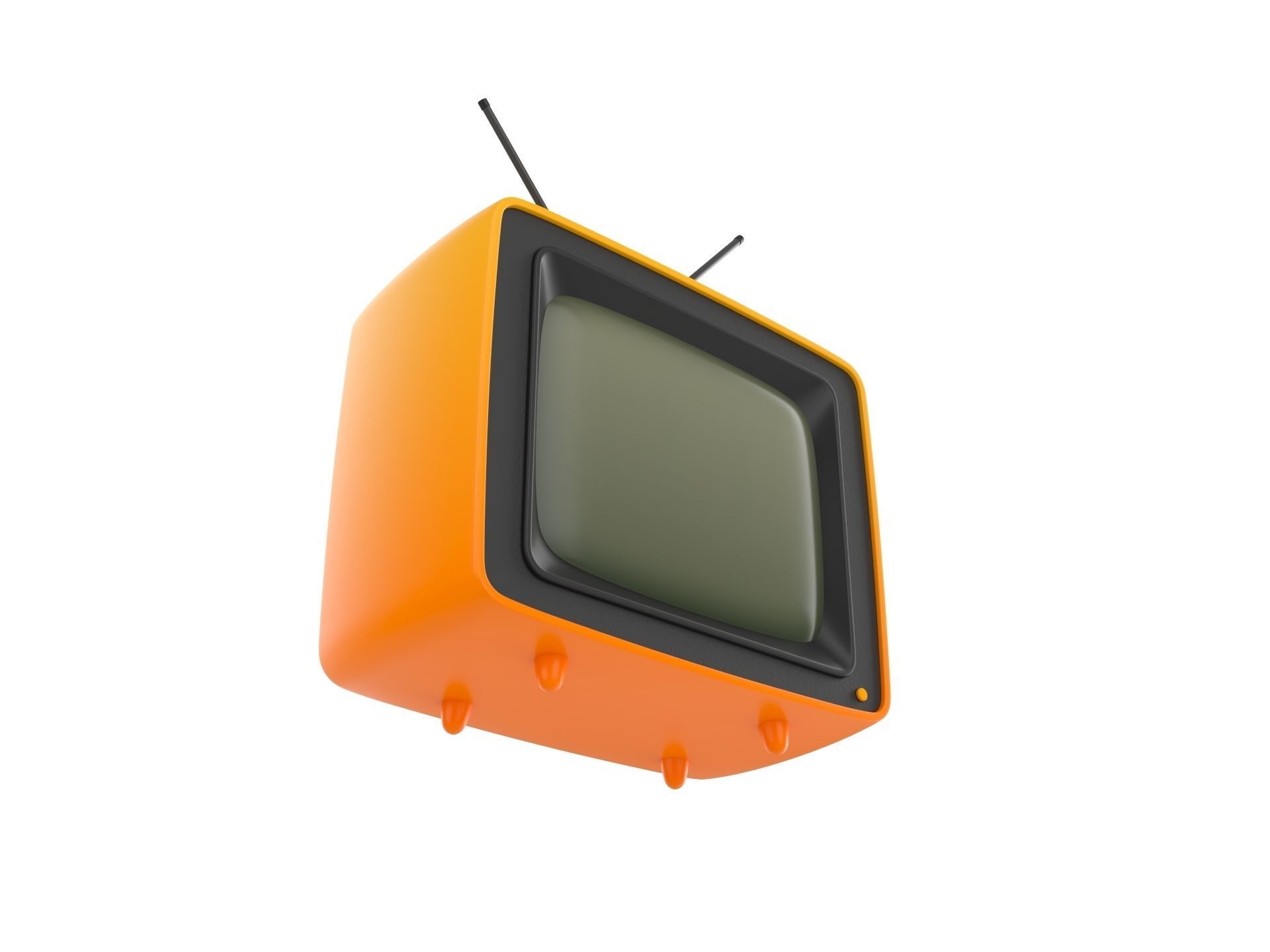 Cartoon TV 3D model_2