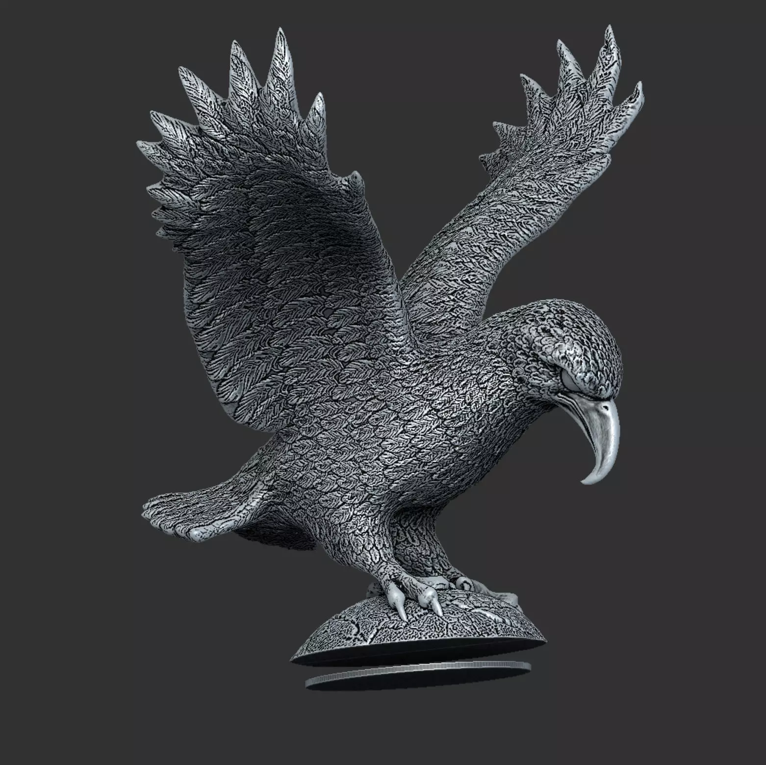 Eagle as Headgear for the Skull stand and wall lamps 3D print model_0