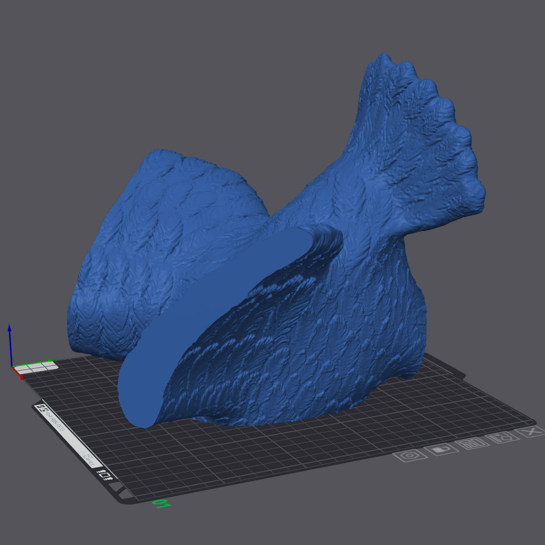 Eagle as Headgear for the Skull stand and wall lamps 3D print model_3