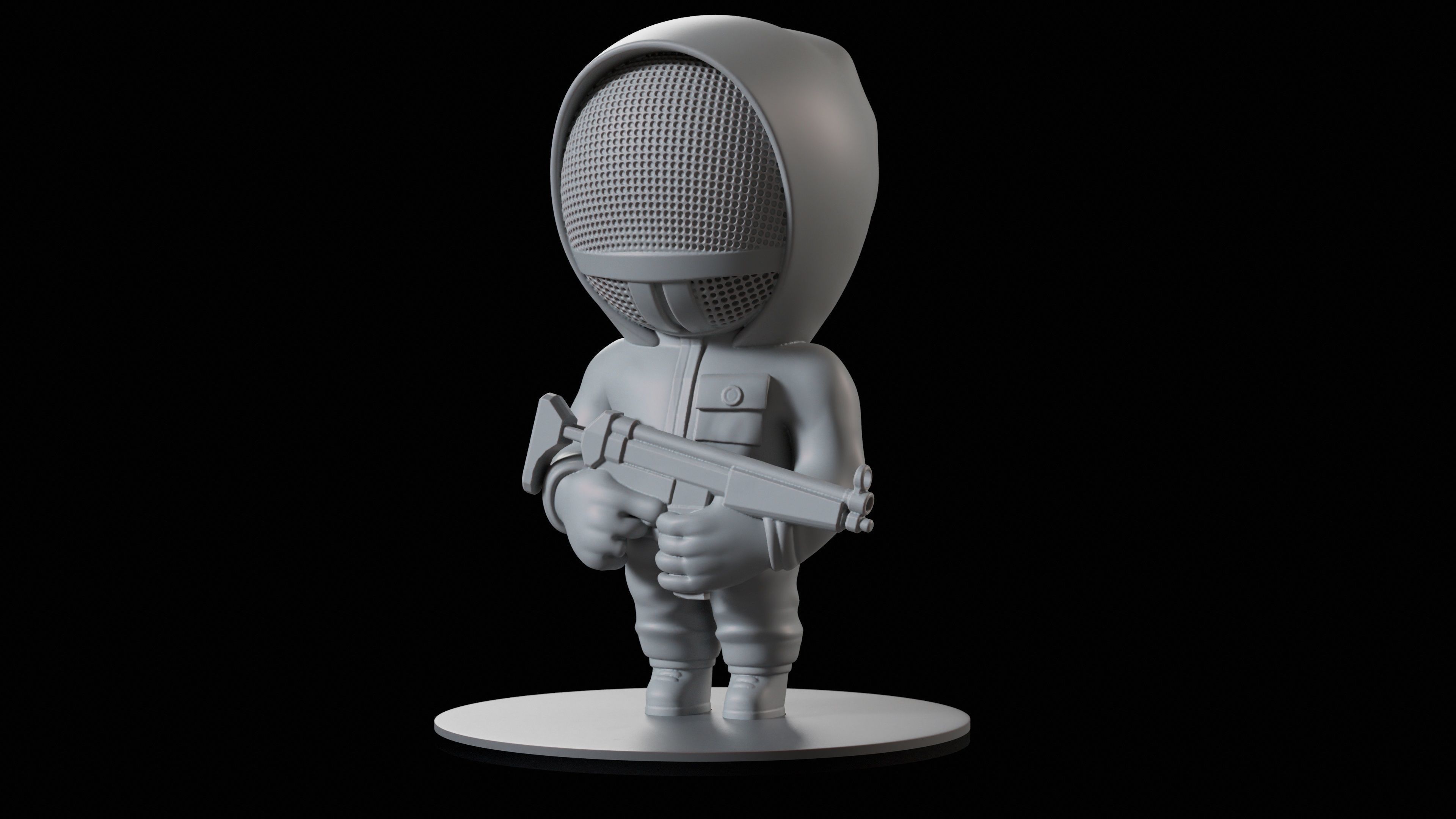 Little Squid Soldier Figurine 3D print model_4