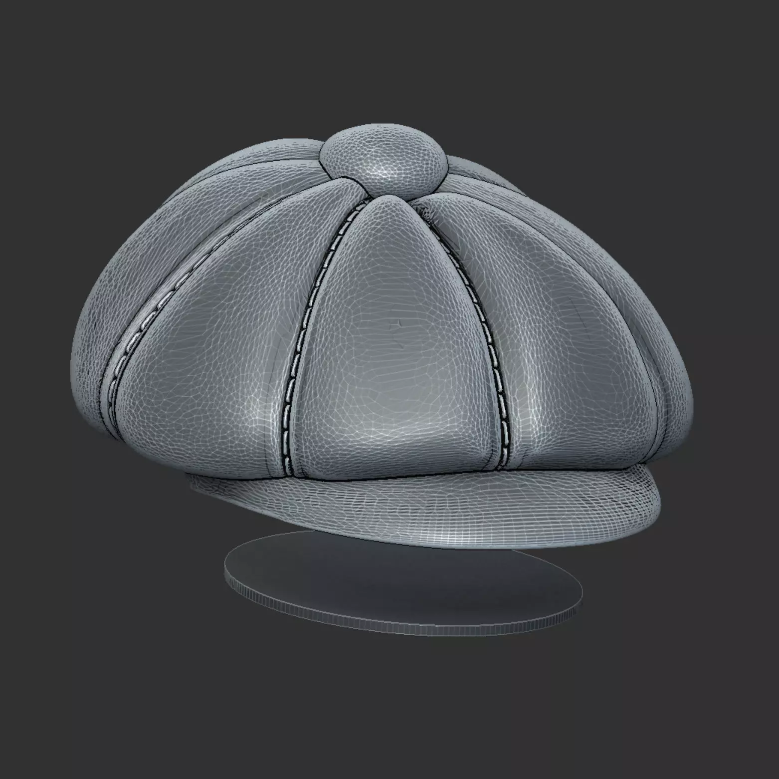 Irish Cap as headgear for the Skull stand and wall lamps 3D print model