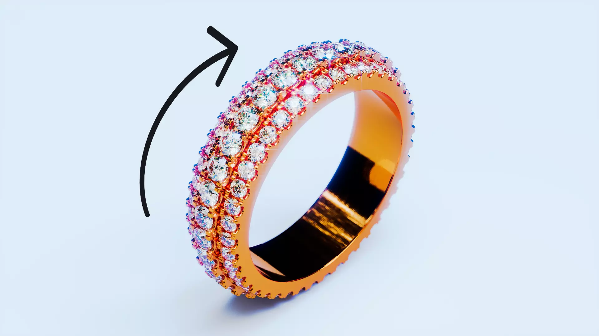 Spinner Ring Diamond 3D print model