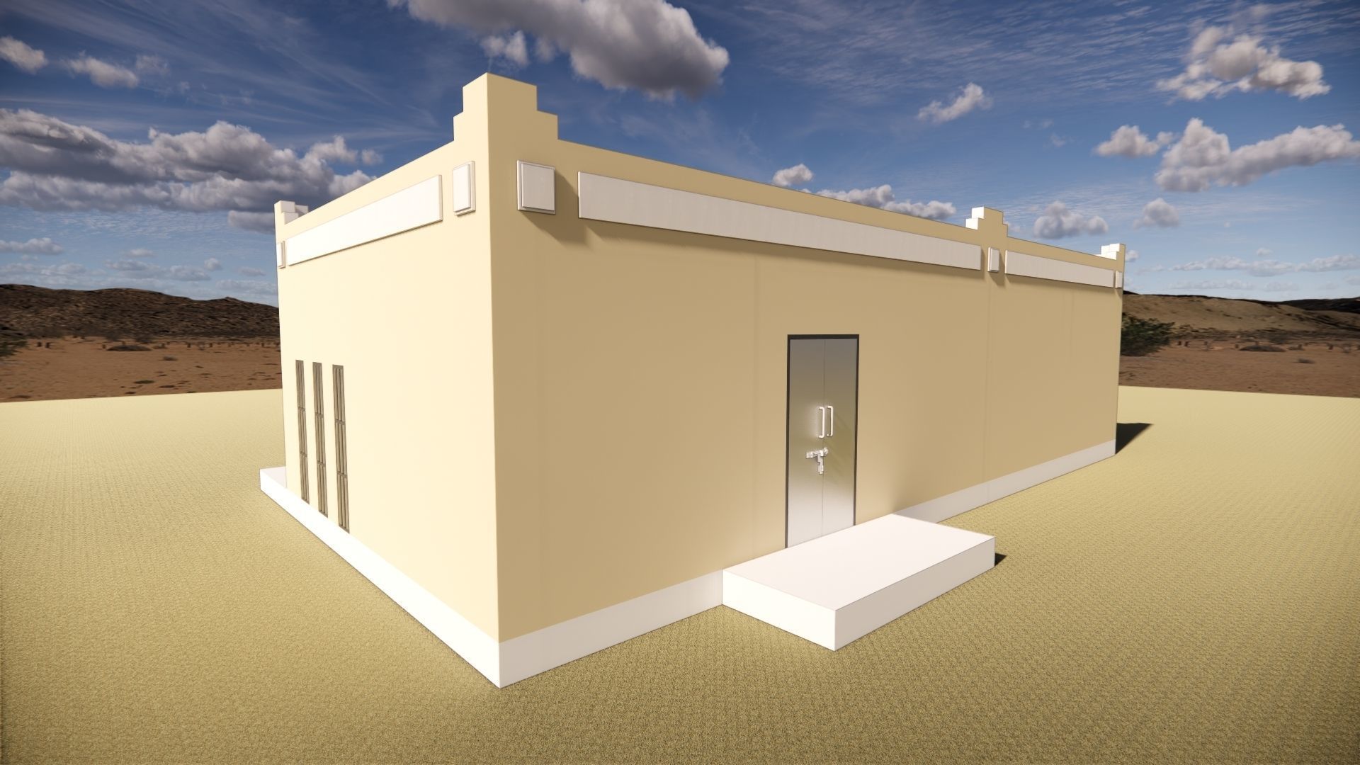 Electrical Substation 16m Building in Revit 3D model_3