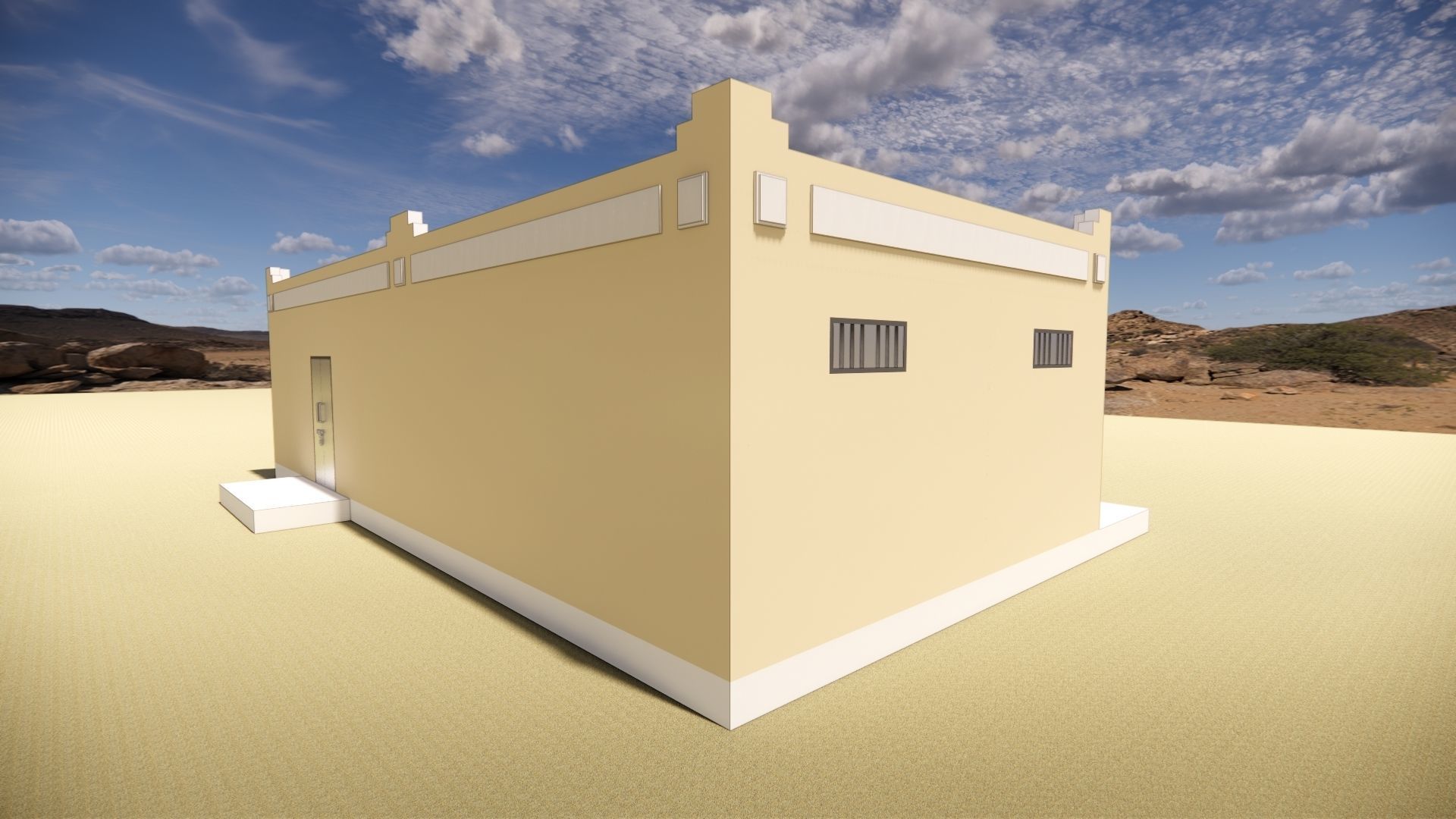 Electrical Substation 16m Building in Revit 3D model_4