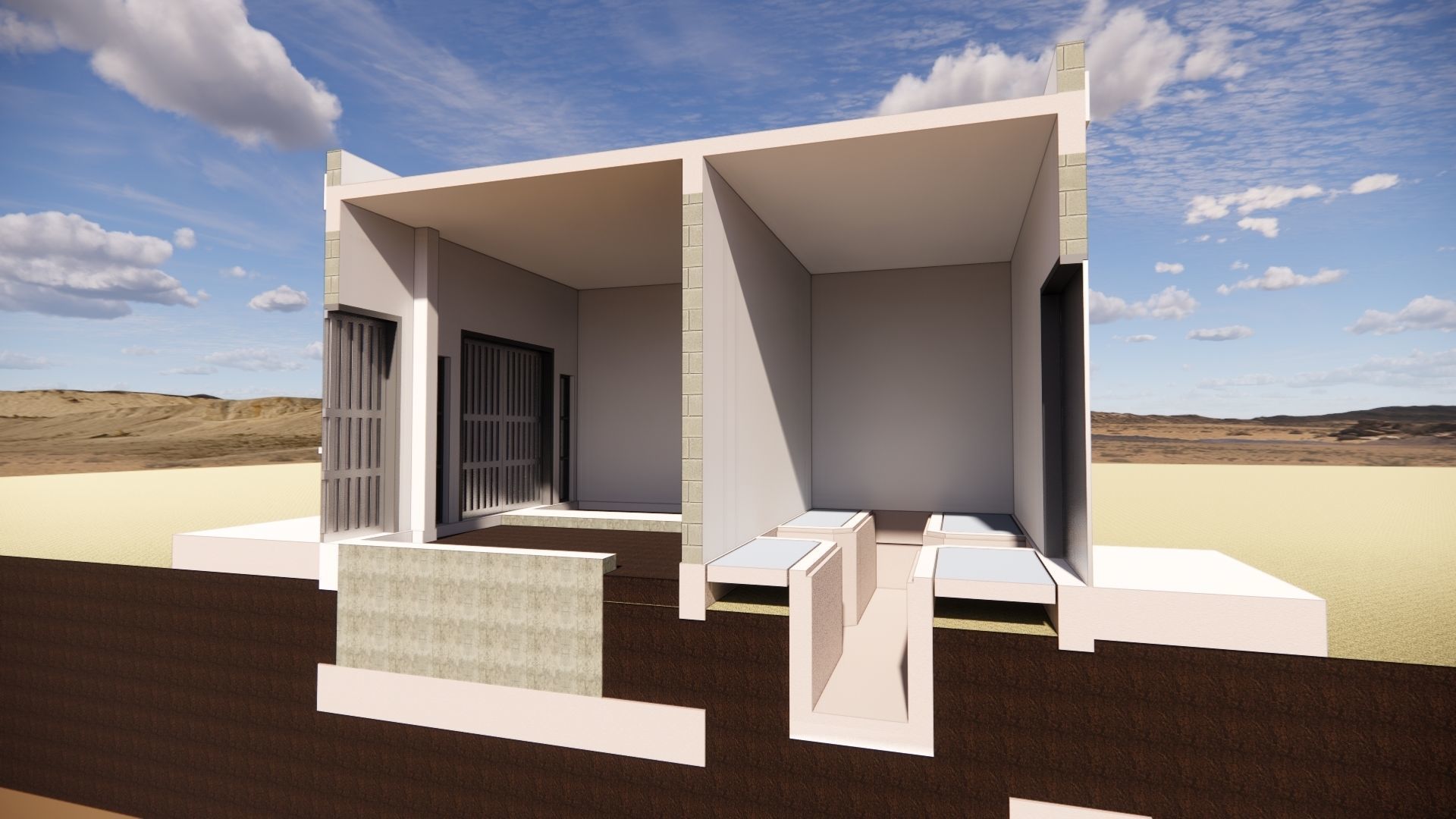 Electrical Substation 16m Building in Revit 3D model_14