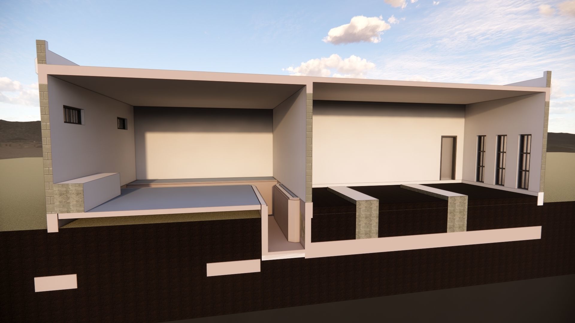 Electrical Substation 16m Building in Revit 3D model_13