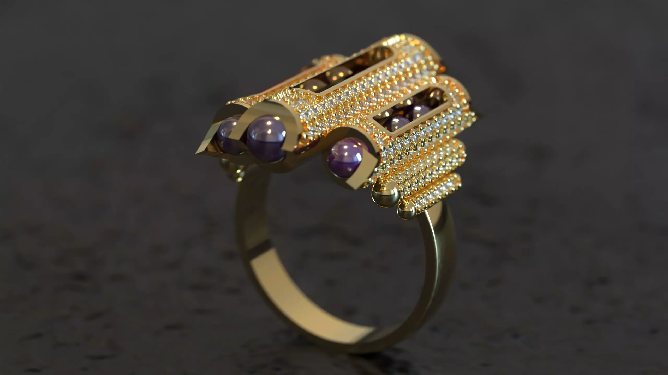 gallant Amethysts 3D print model