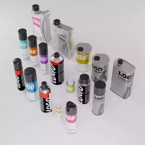 Industrial Container Can Mockup Set