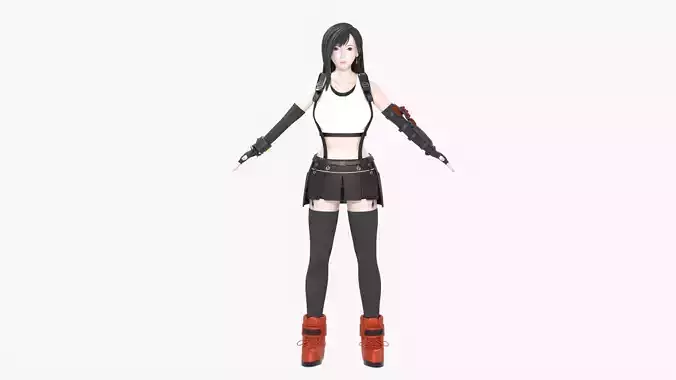 Tifa 3D Asset for Game and Animation