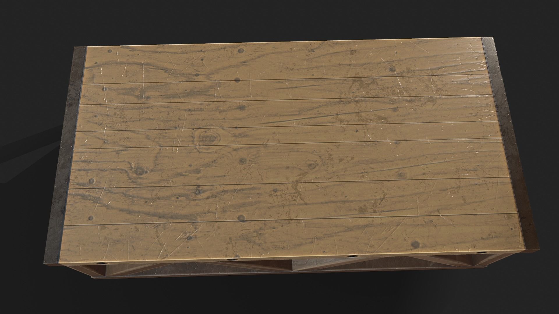 Old Coffe Table Low-poly 3D model_4