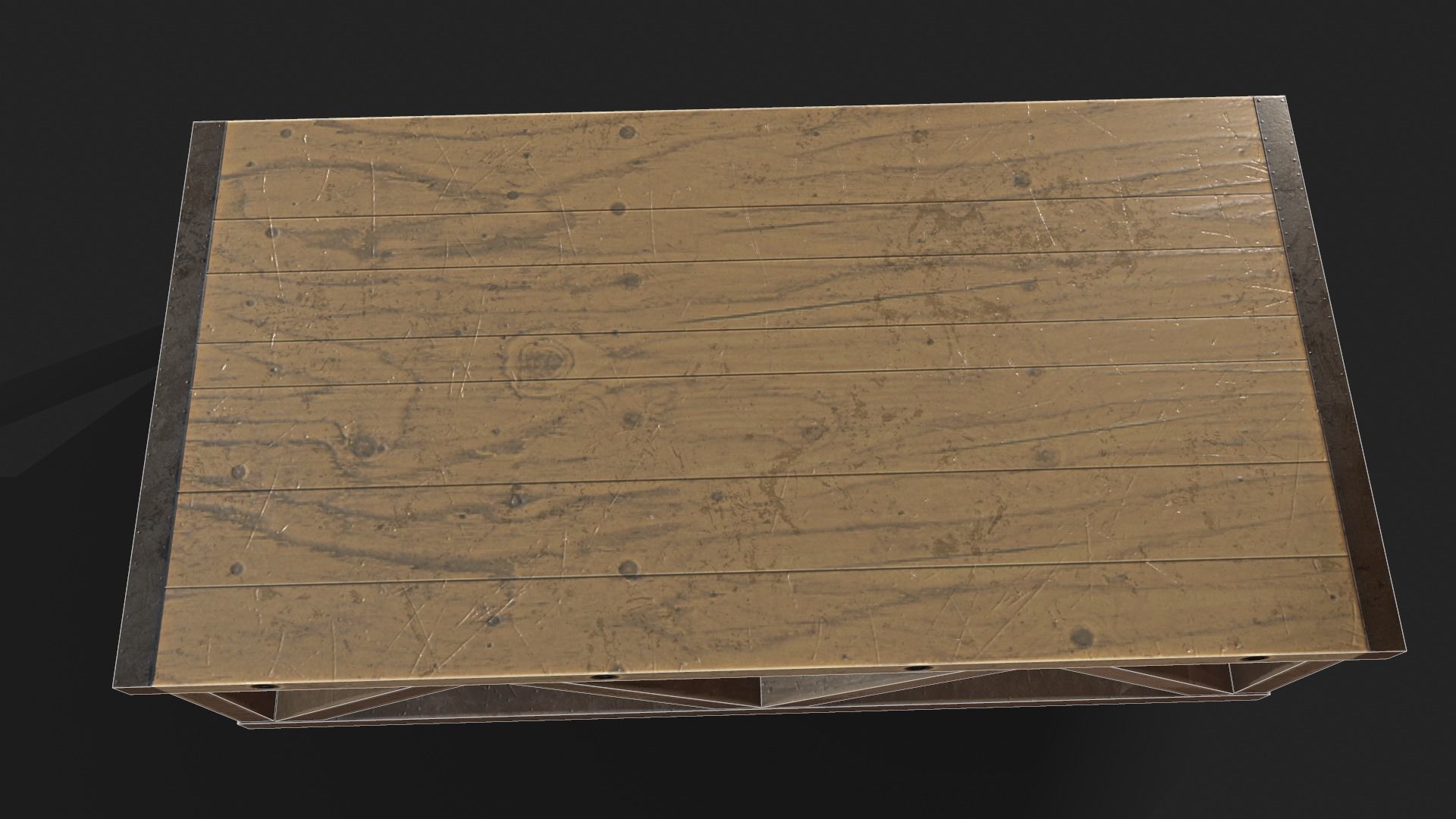 Old Coffe Table Low-poly 3D model_5