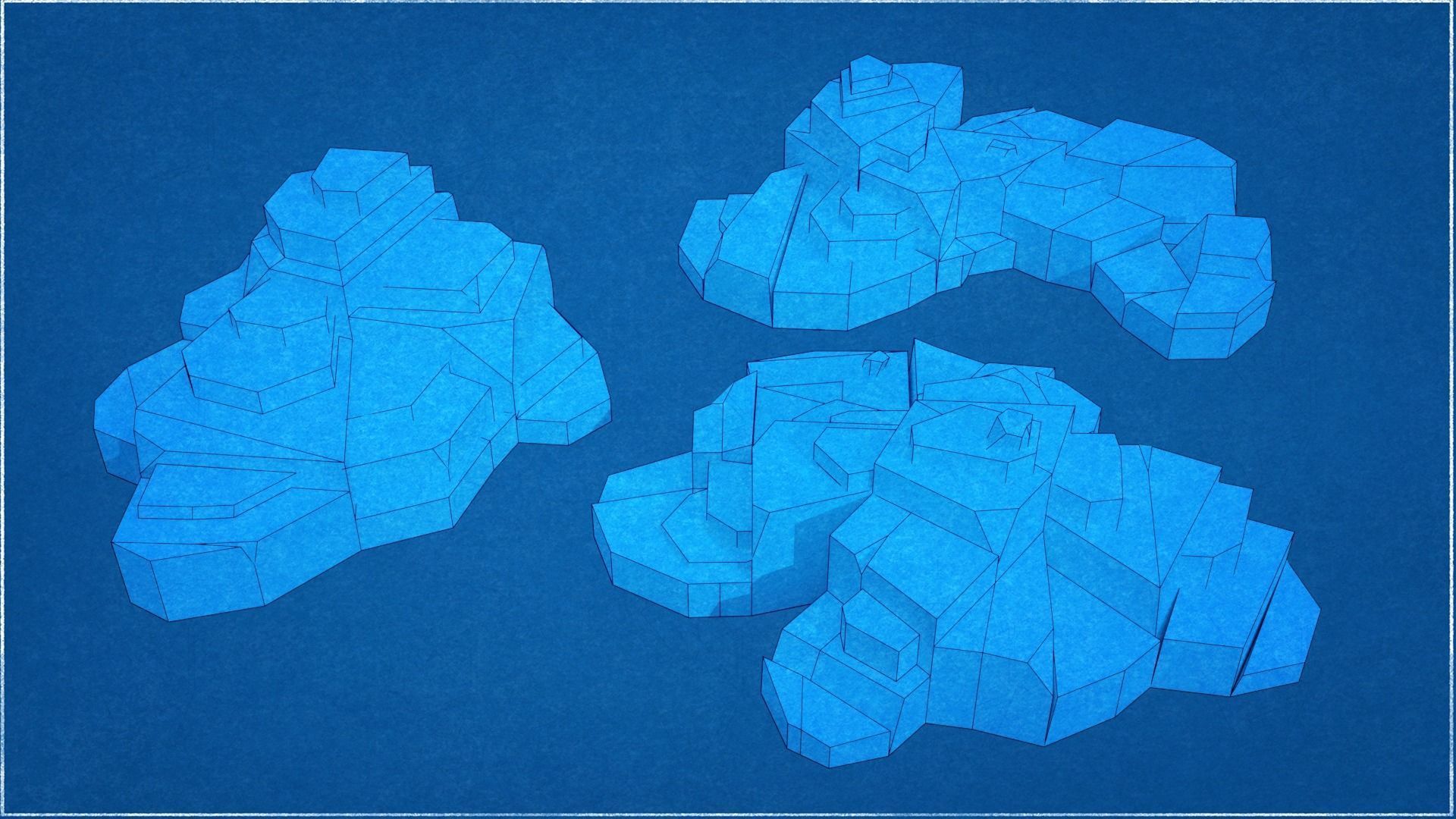 Collection Landscape Savannah Biome Low Poly Low-poly 3D model_11