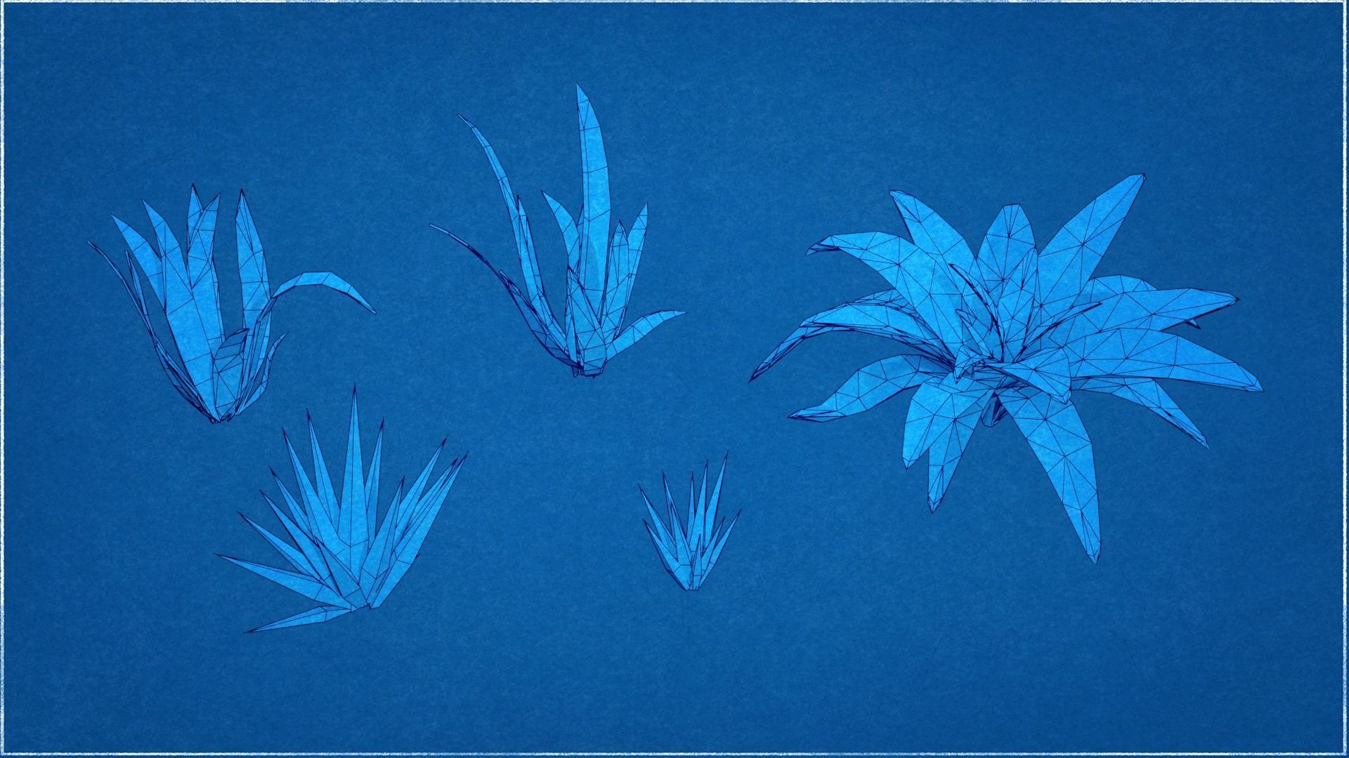 Collection Landscape Savannah Biome Low Poly Low-poly 3D model_9