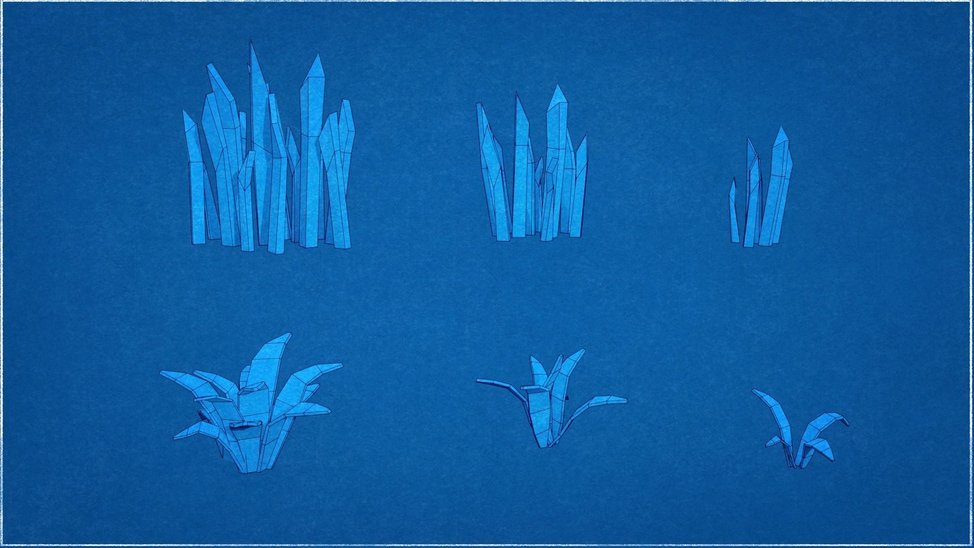 Collection Landscape Savannah Biome Low Poly Low-poly 3D model_8