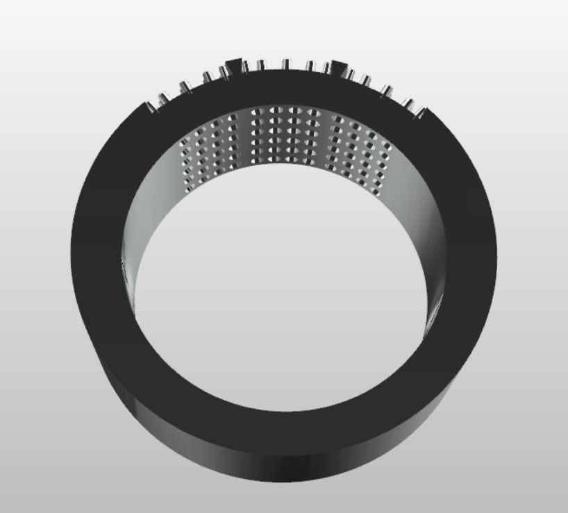 Diamond Band Ring 3D Model 3D print model_5