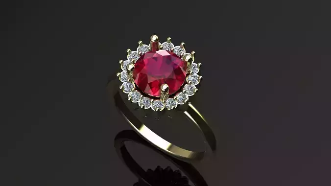 ruby ring 3D print model