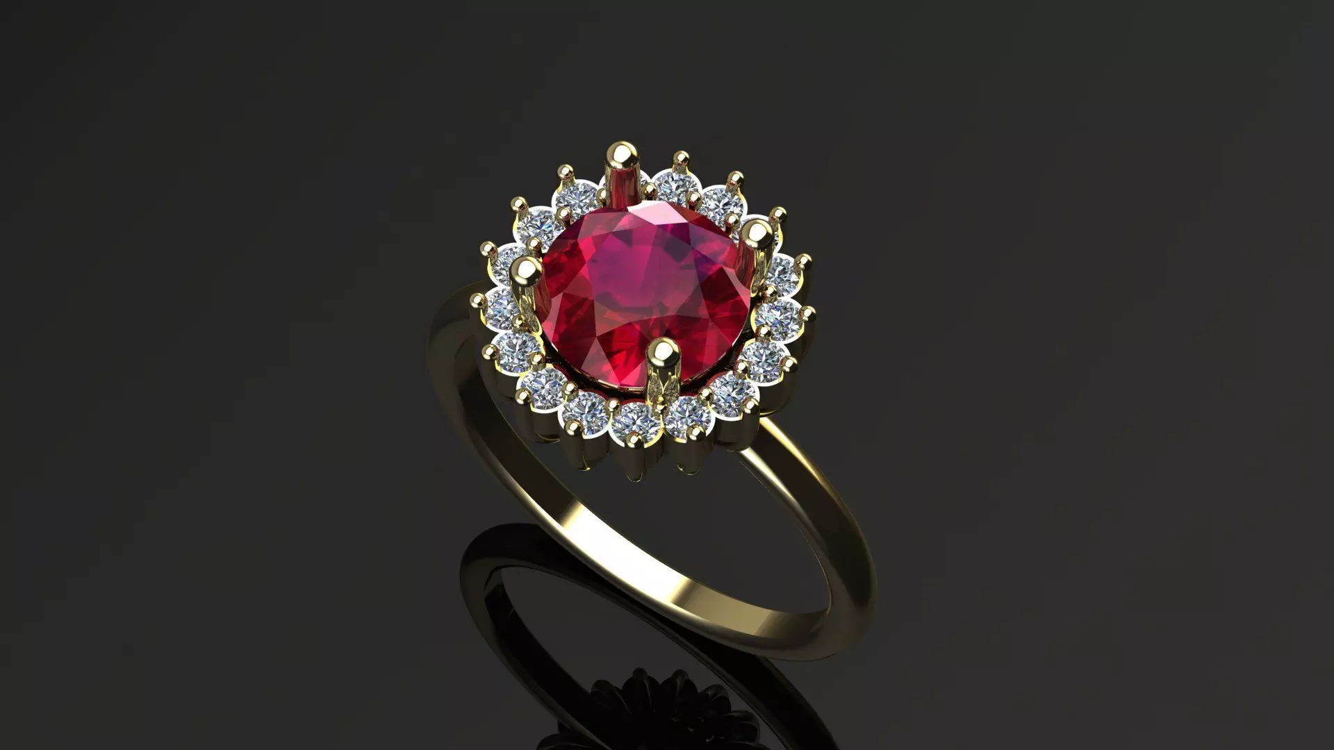ruby ring 3D print model_0