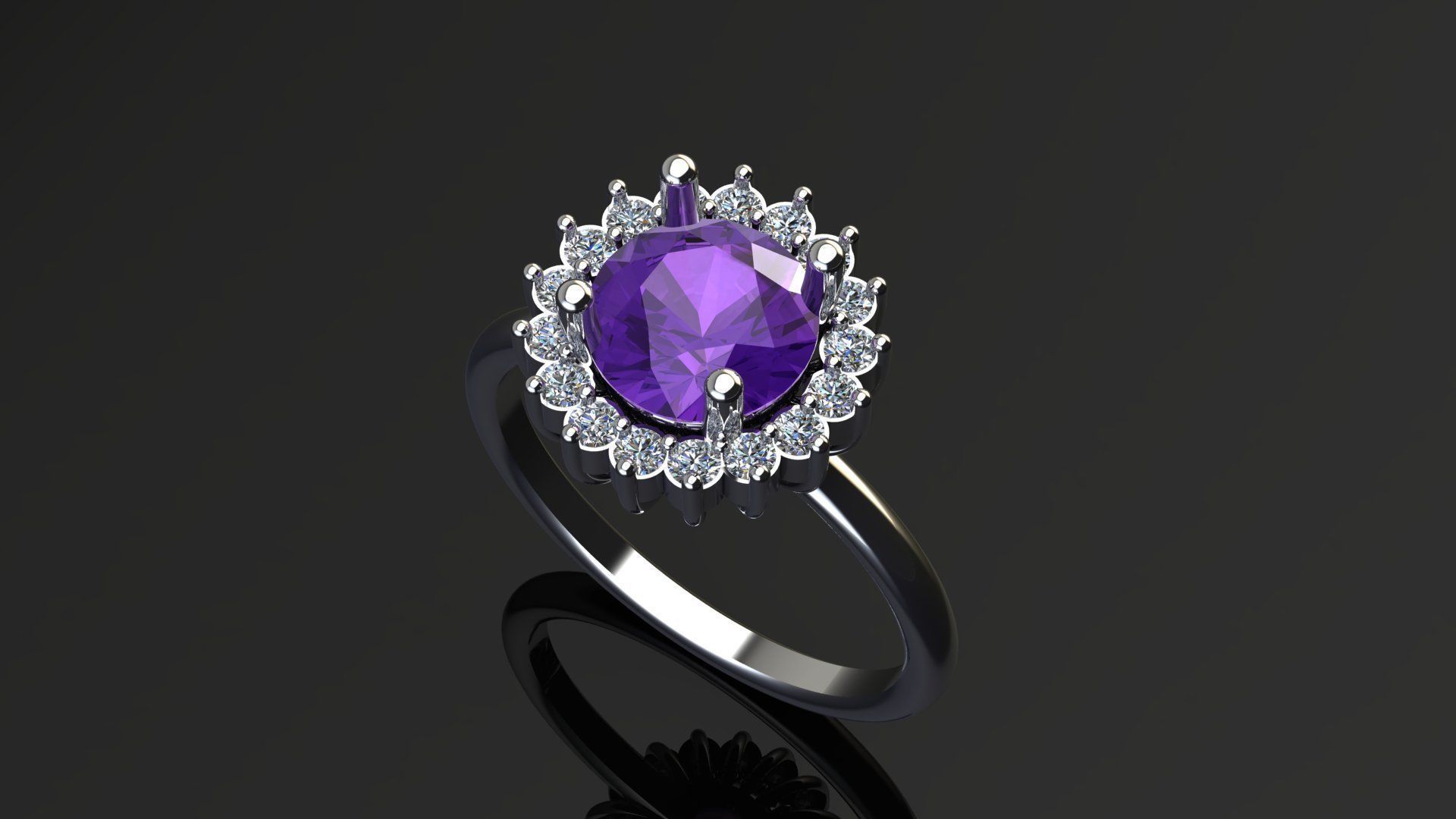 ruby ring 3D print model_14