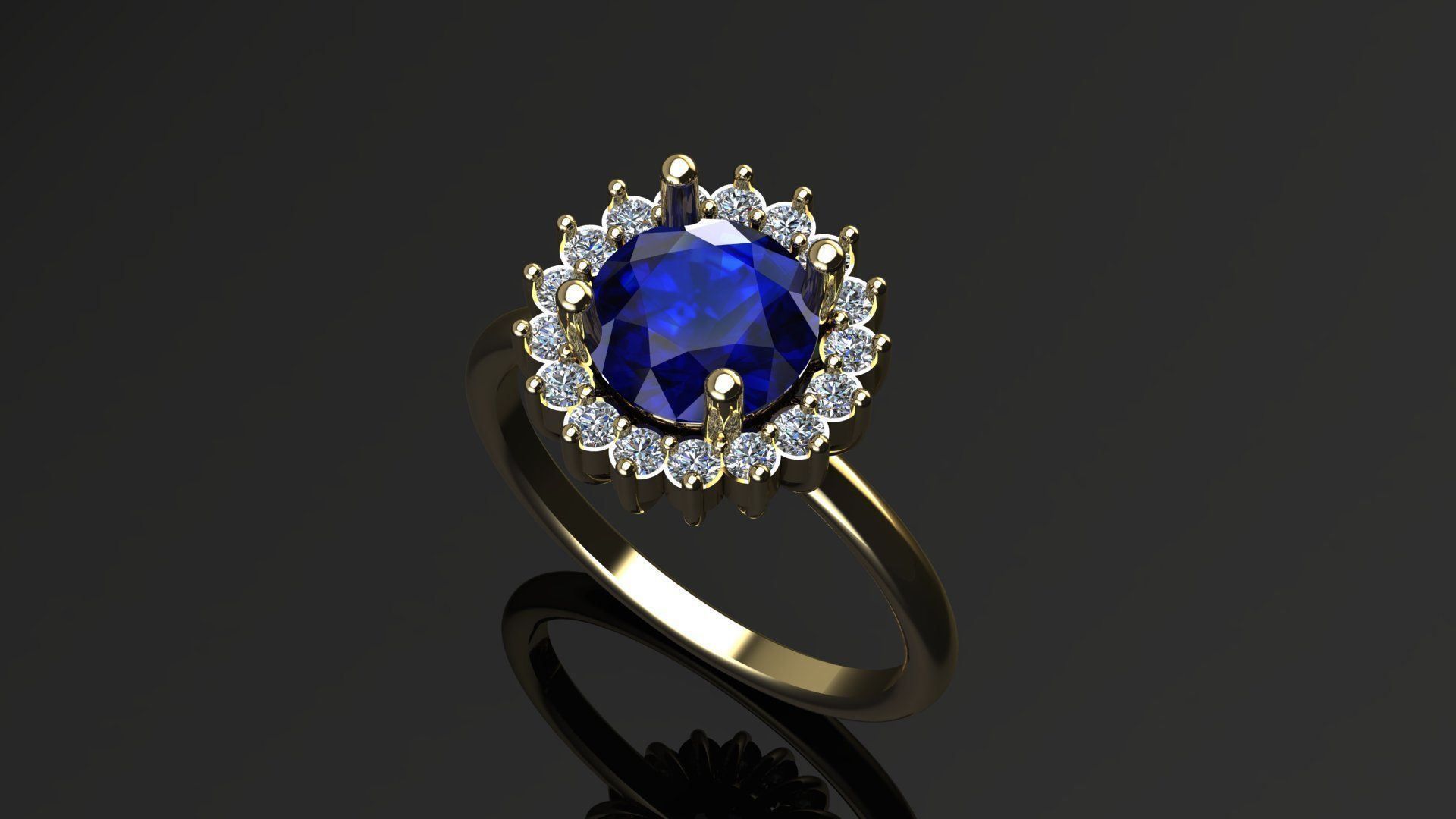 ruby ring 3D print model_1