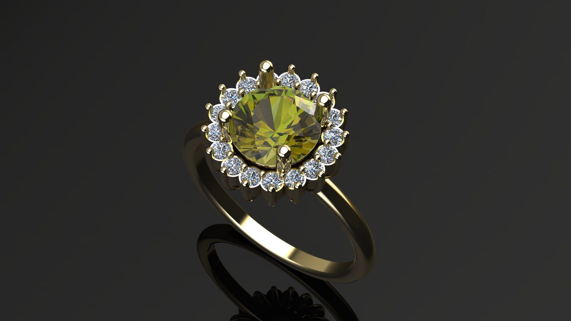 ruby ring 3D print model_3