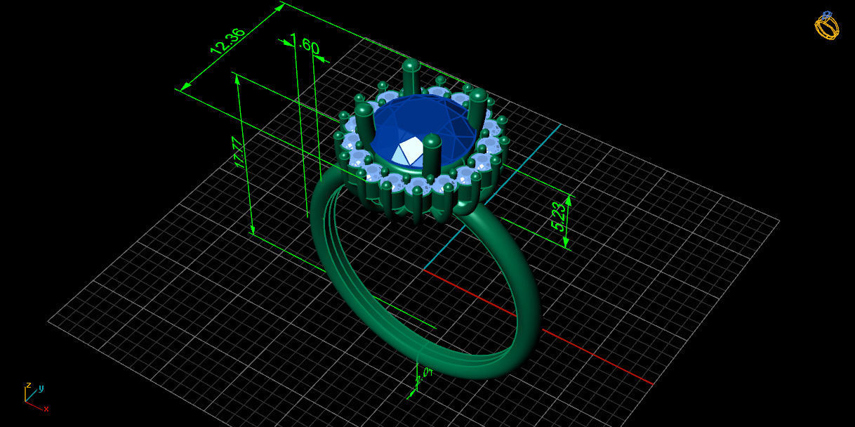 ruby ring 3D print model_10