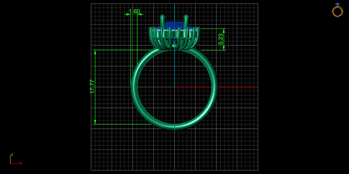 ruby ring 3D print model_8