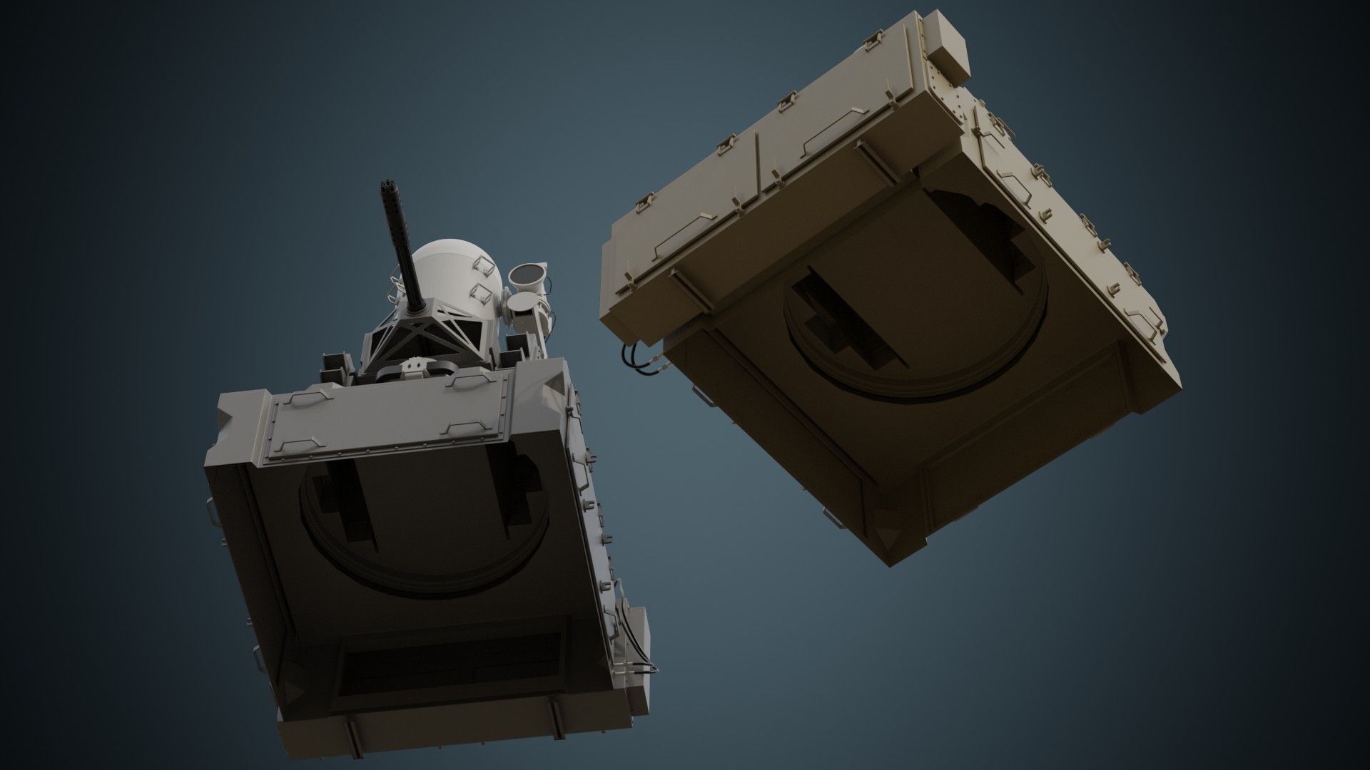 Cannon 1A Low-poly 3D model_2