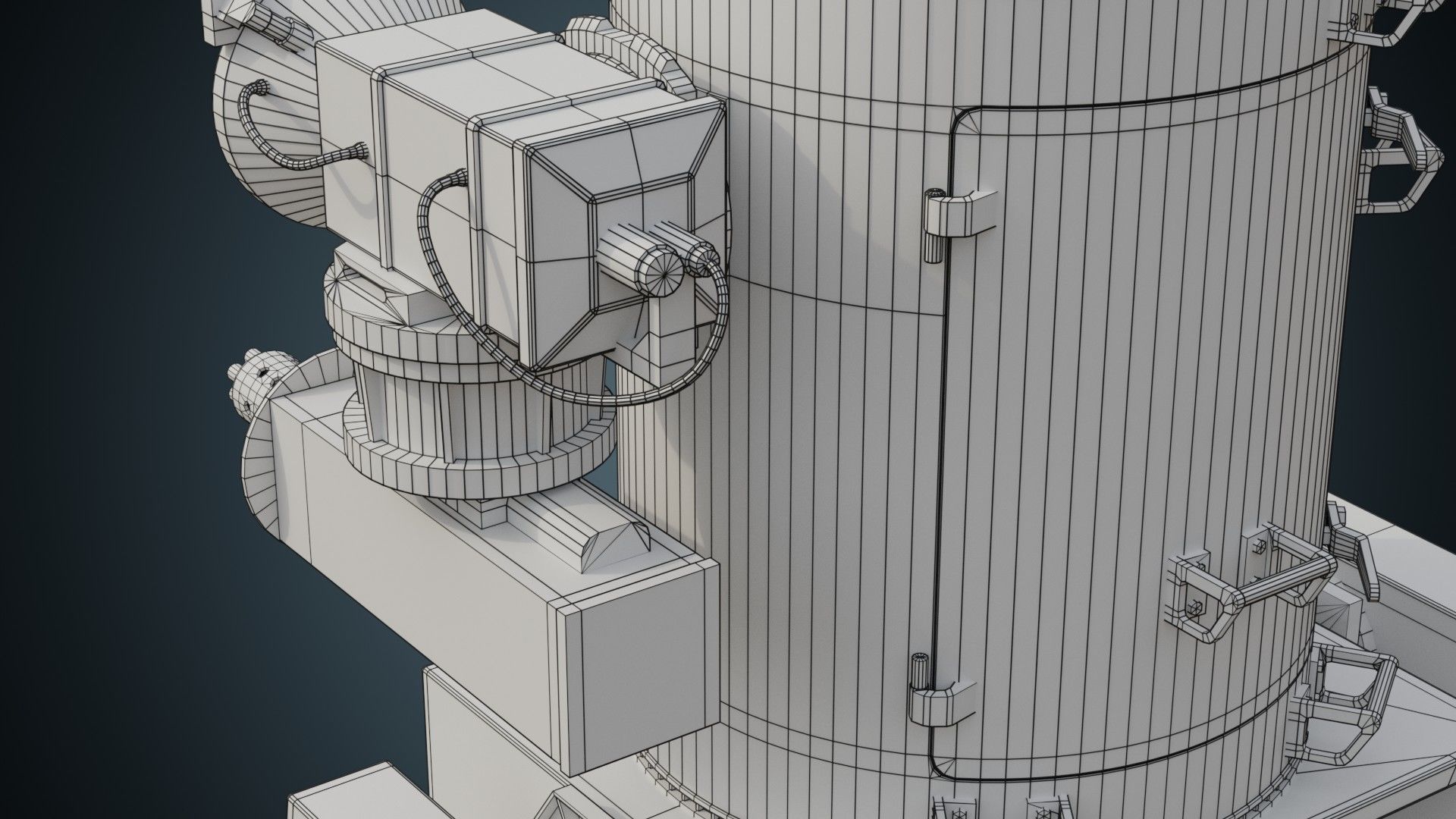 Cannon 1A Low-poly 3D model_15