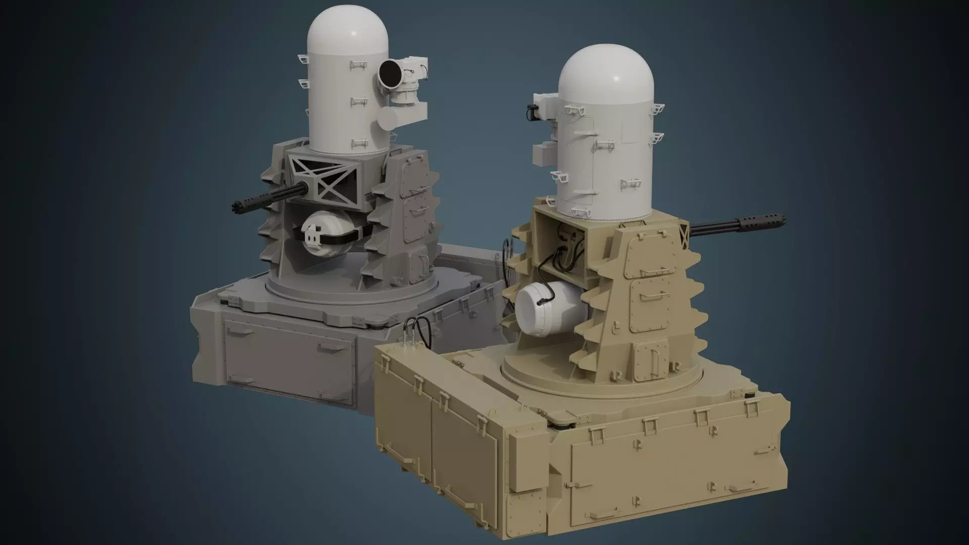 Cannon 1A Low-poly 3D model_0