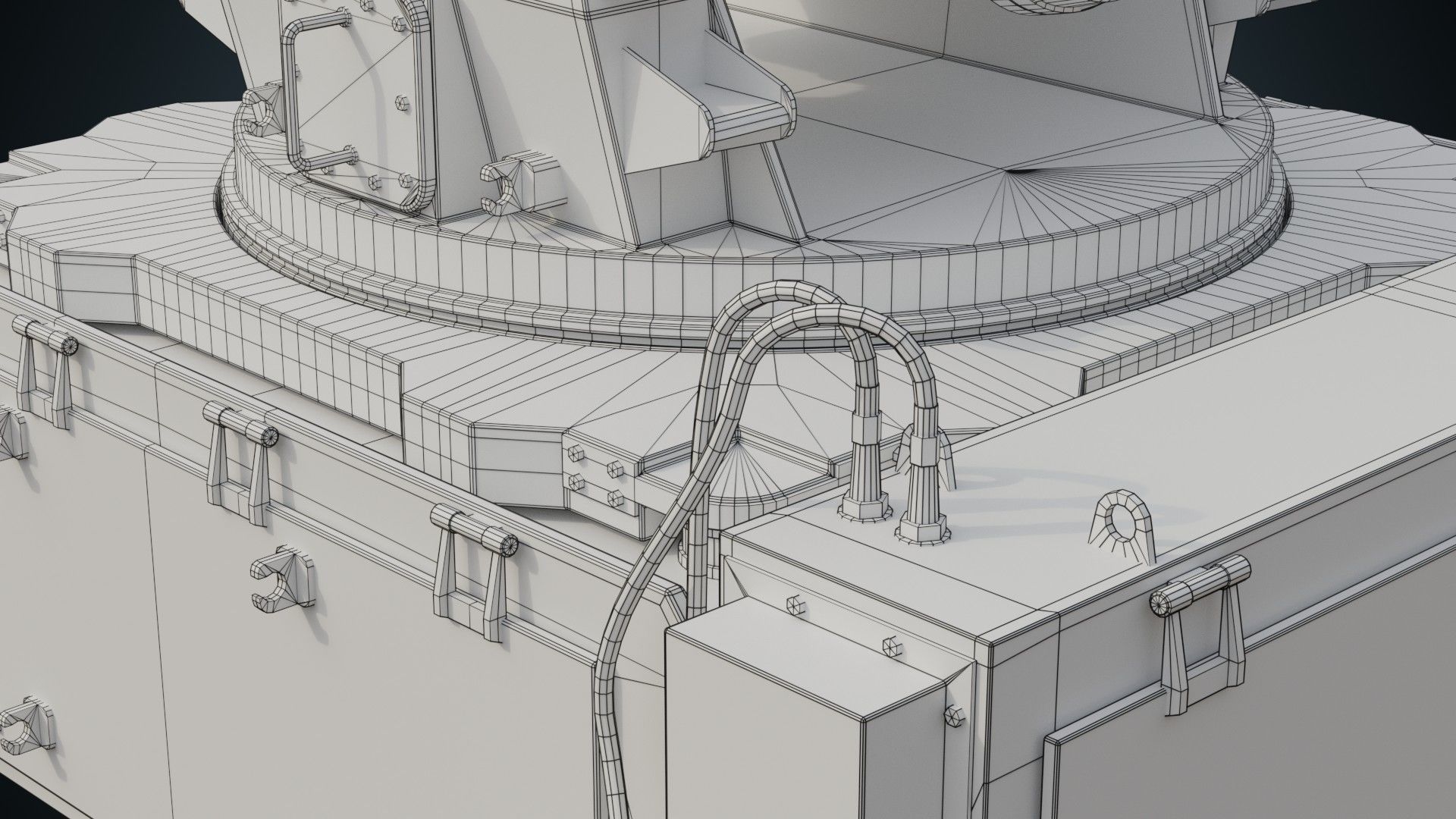 Cannon 1A Low-poly 3D model_13