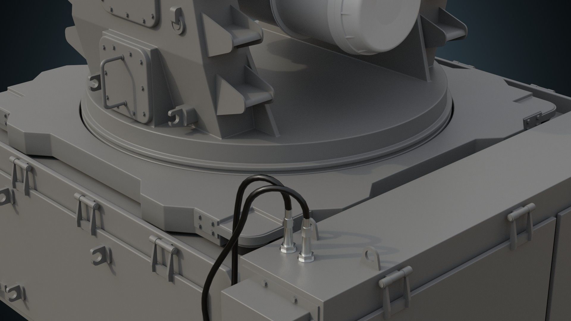 Cannon 1A Low-poly 3D model_8