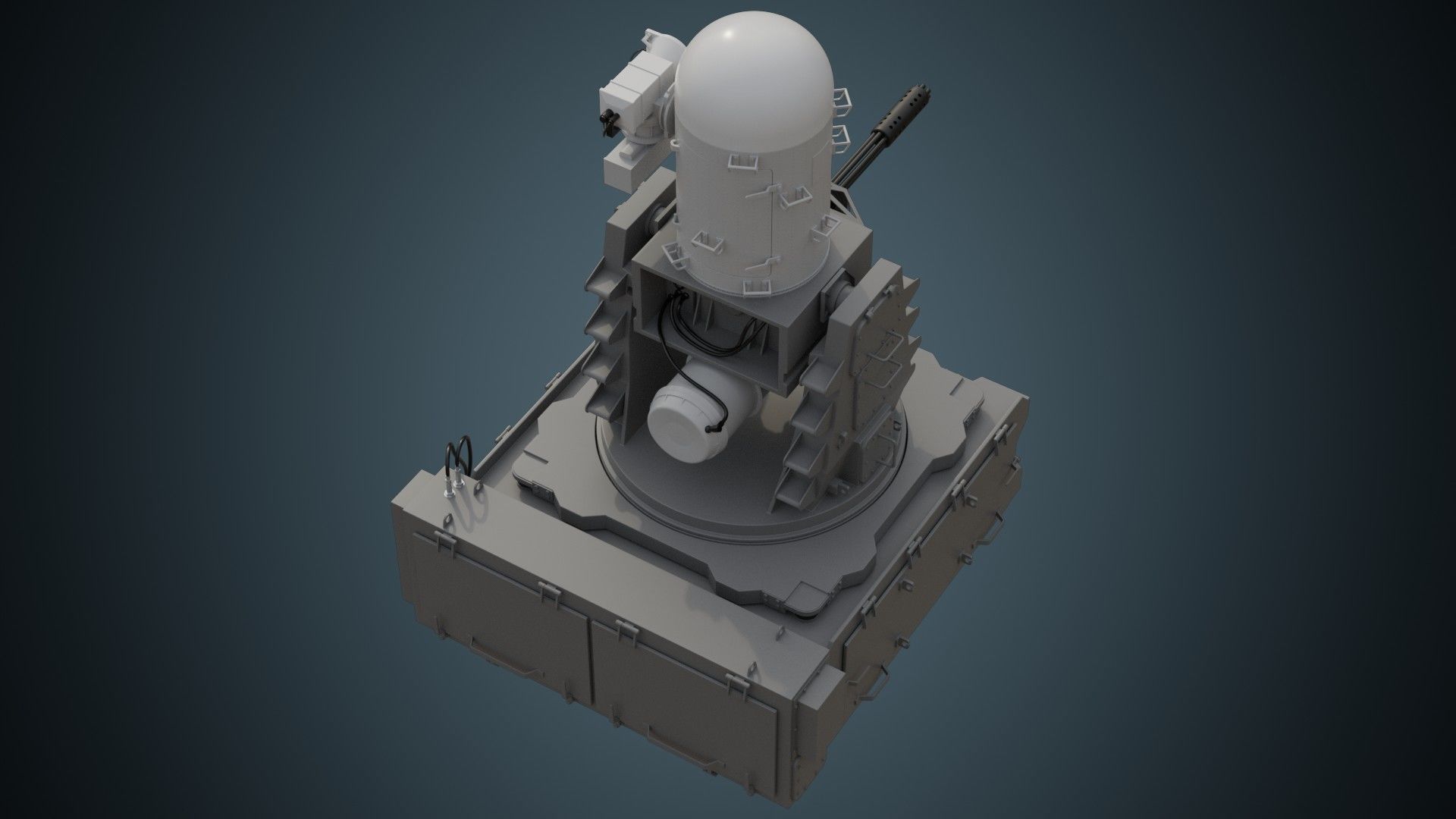 Cannon 1A Low-poly 3D model_5