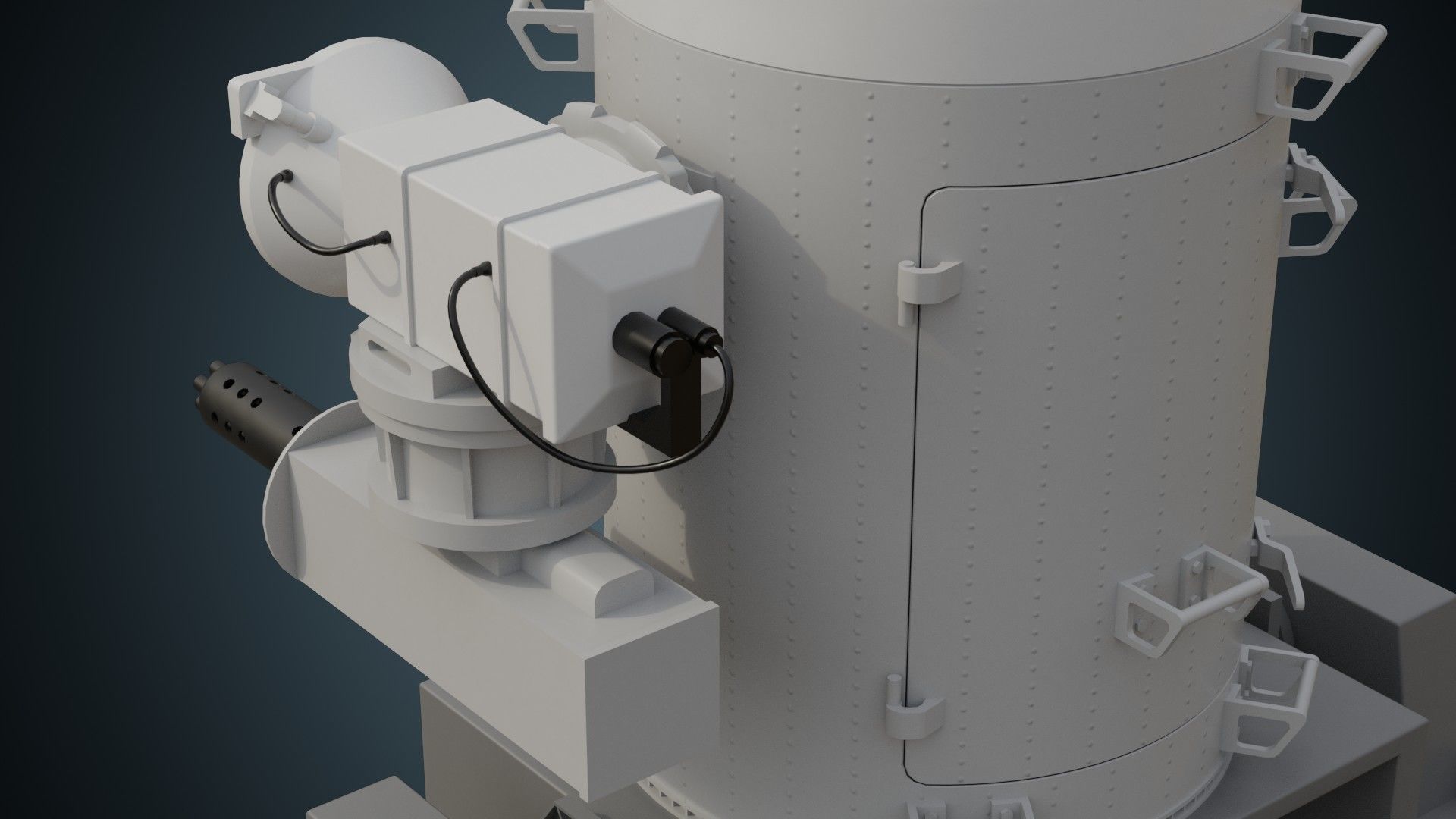 Cannon 1A Low-poly 3D model_10