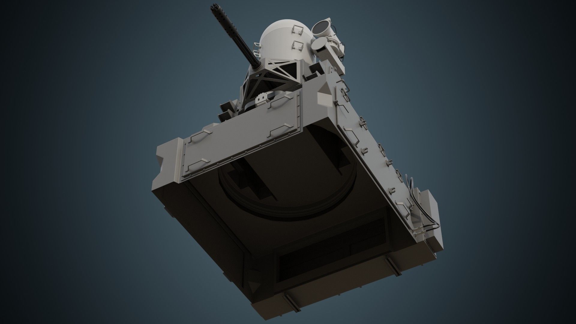 Cannon 1A Low-poly 3D model_7