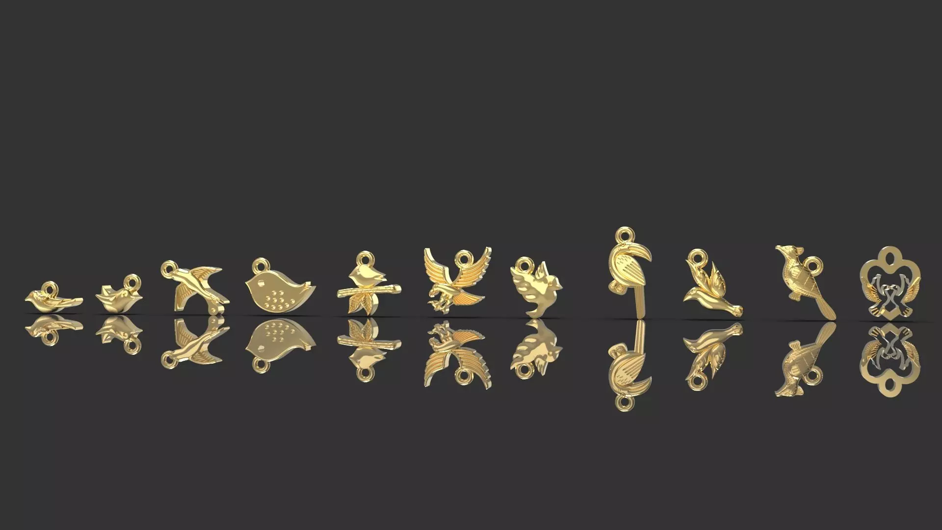 Bird Pendant Collection 3D print model_0