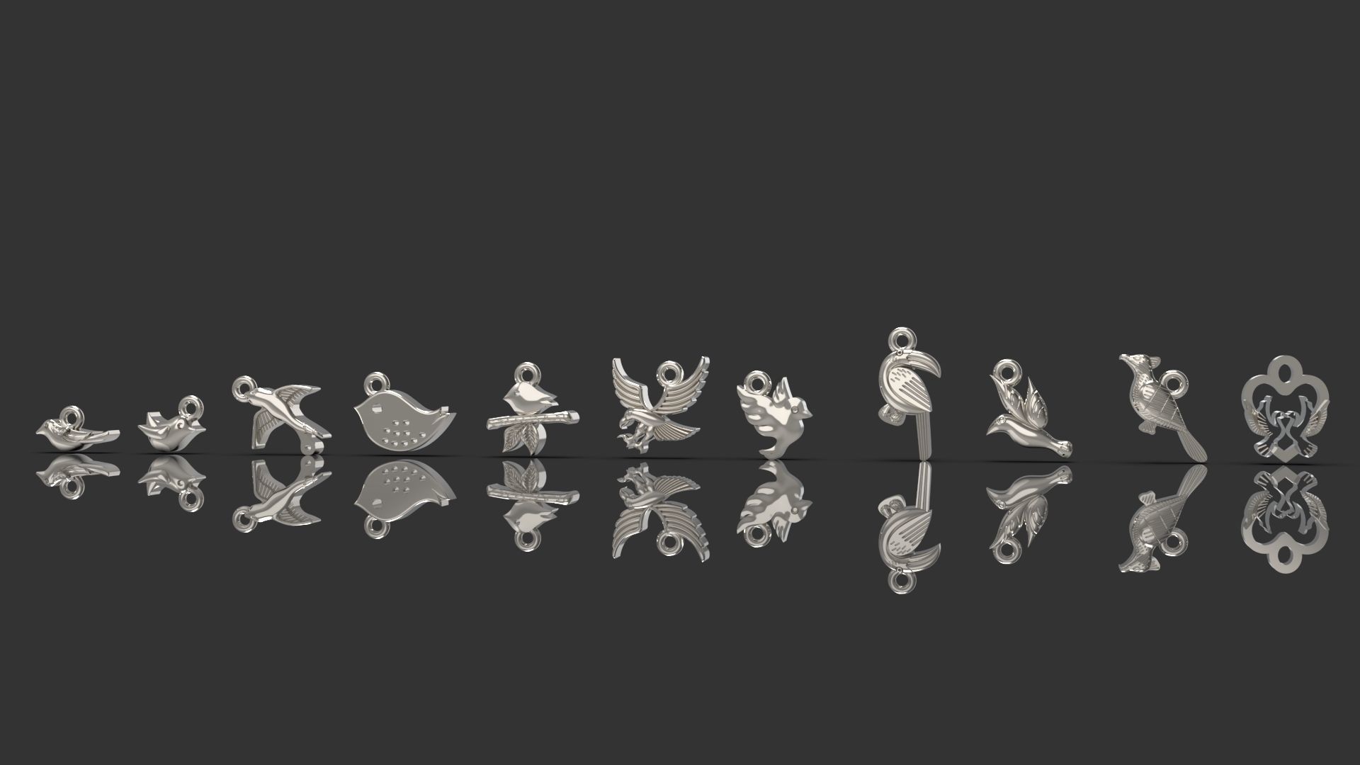 Bird Pendant Collection 3D print model_2