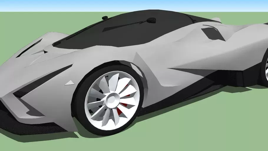 grey roadster Free 3D model