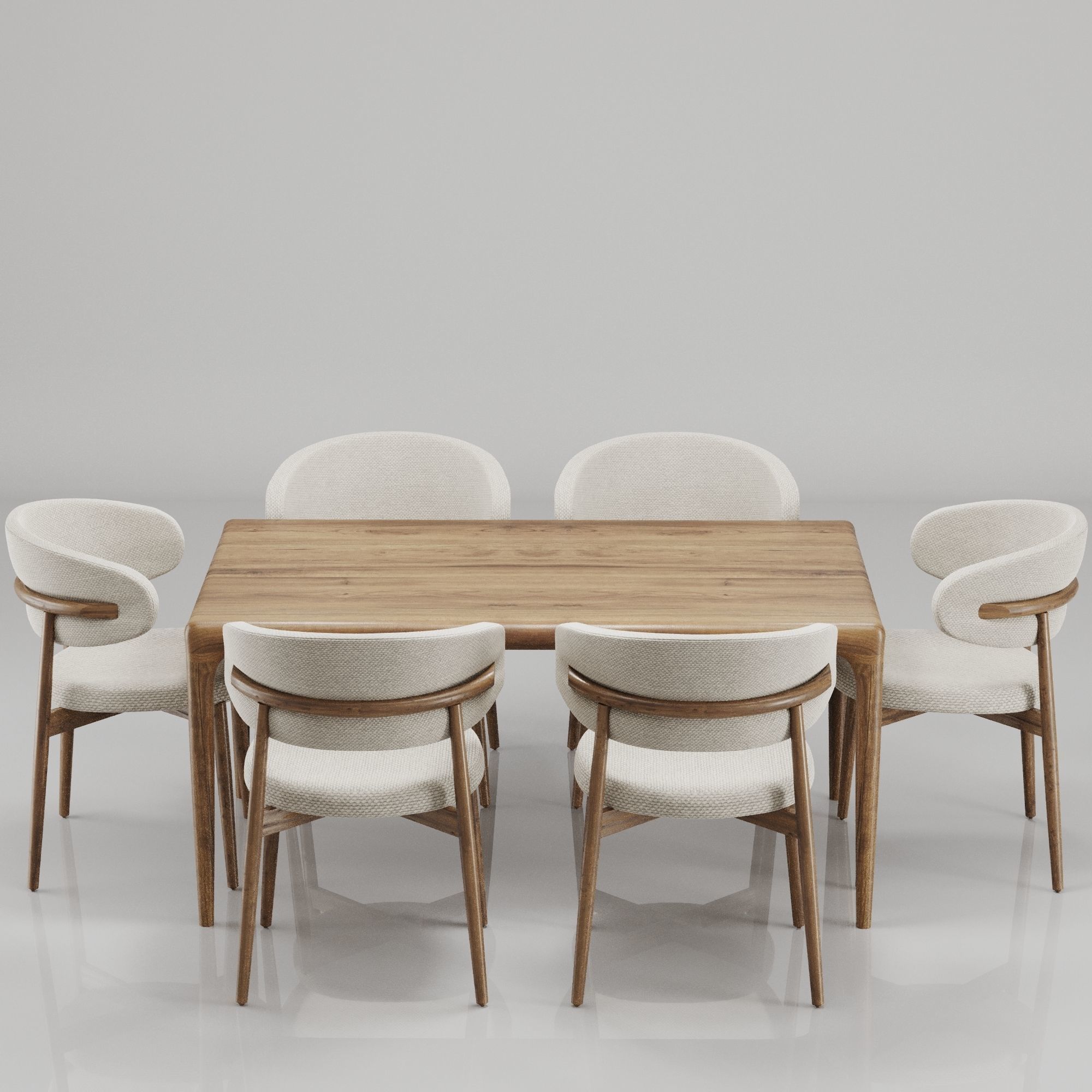 Dinning chair and table set20 3D model_5