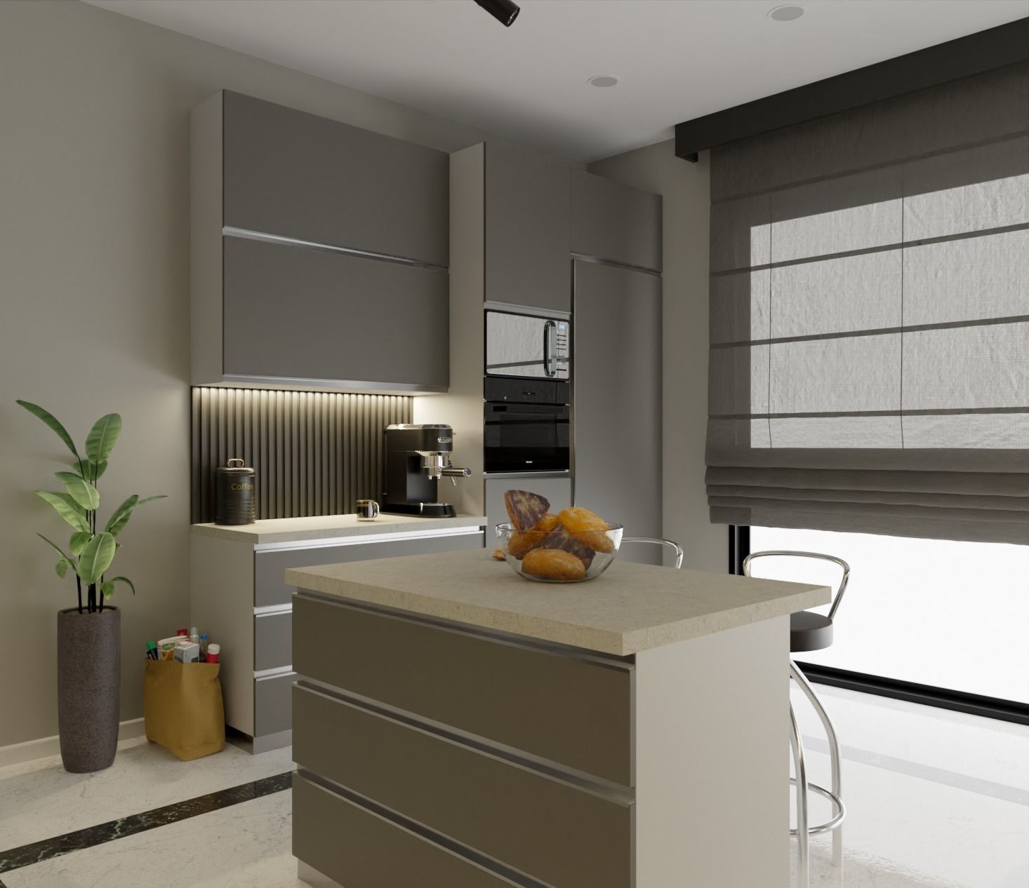Modern Kitchen 3D model_2