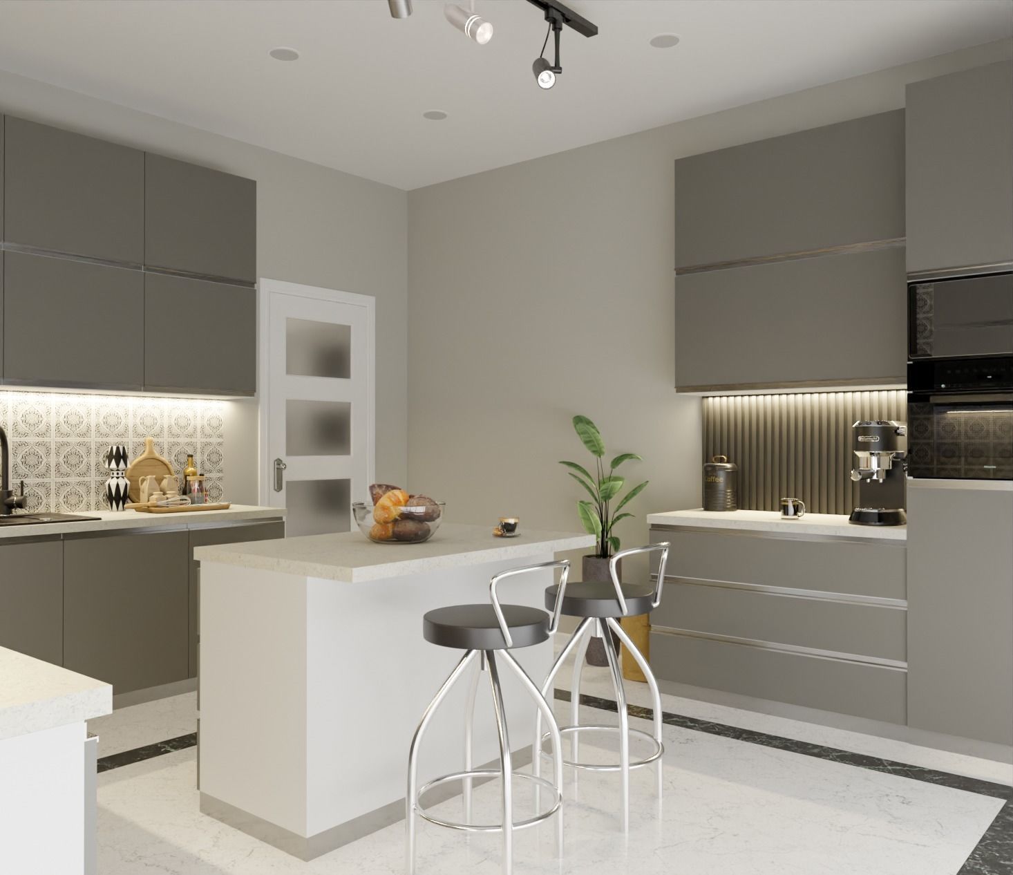 Modern Kitchen 3D model_1