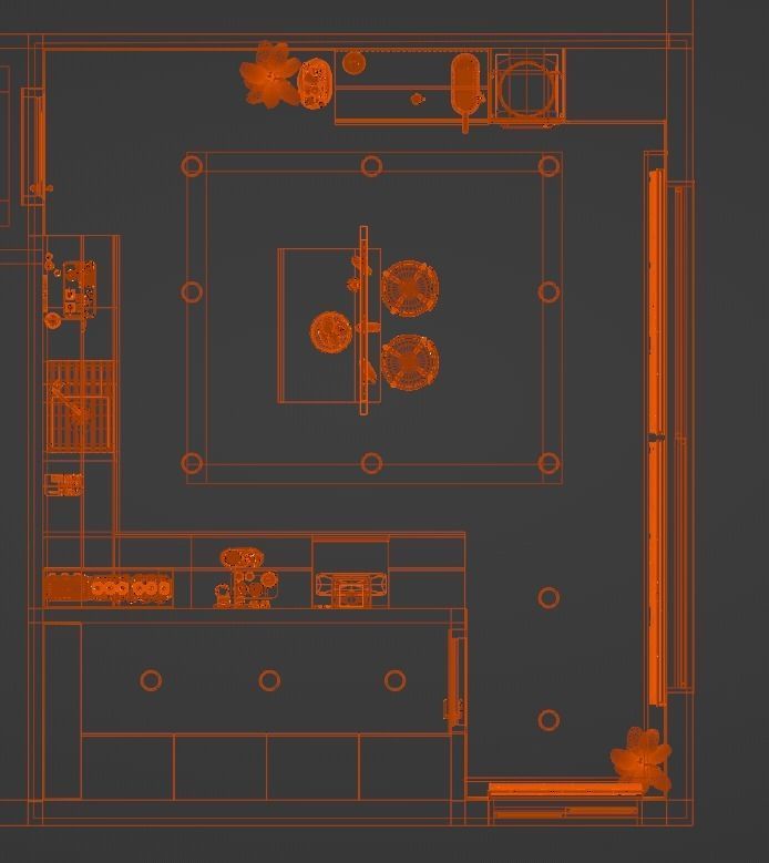 Modern Kitchen 3D model_6